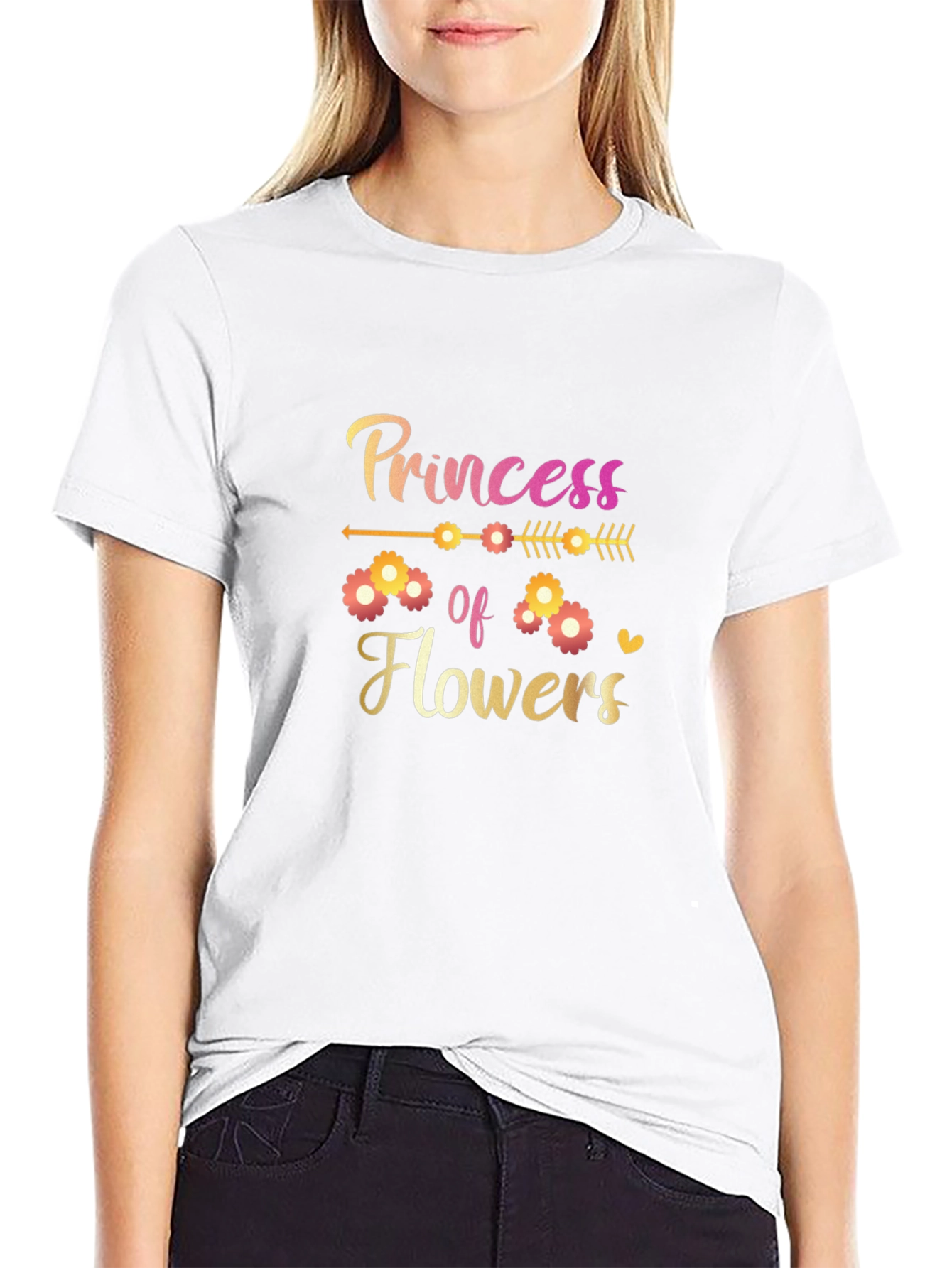 Princess of Flowers Graphic Tee - Black T-Shirt