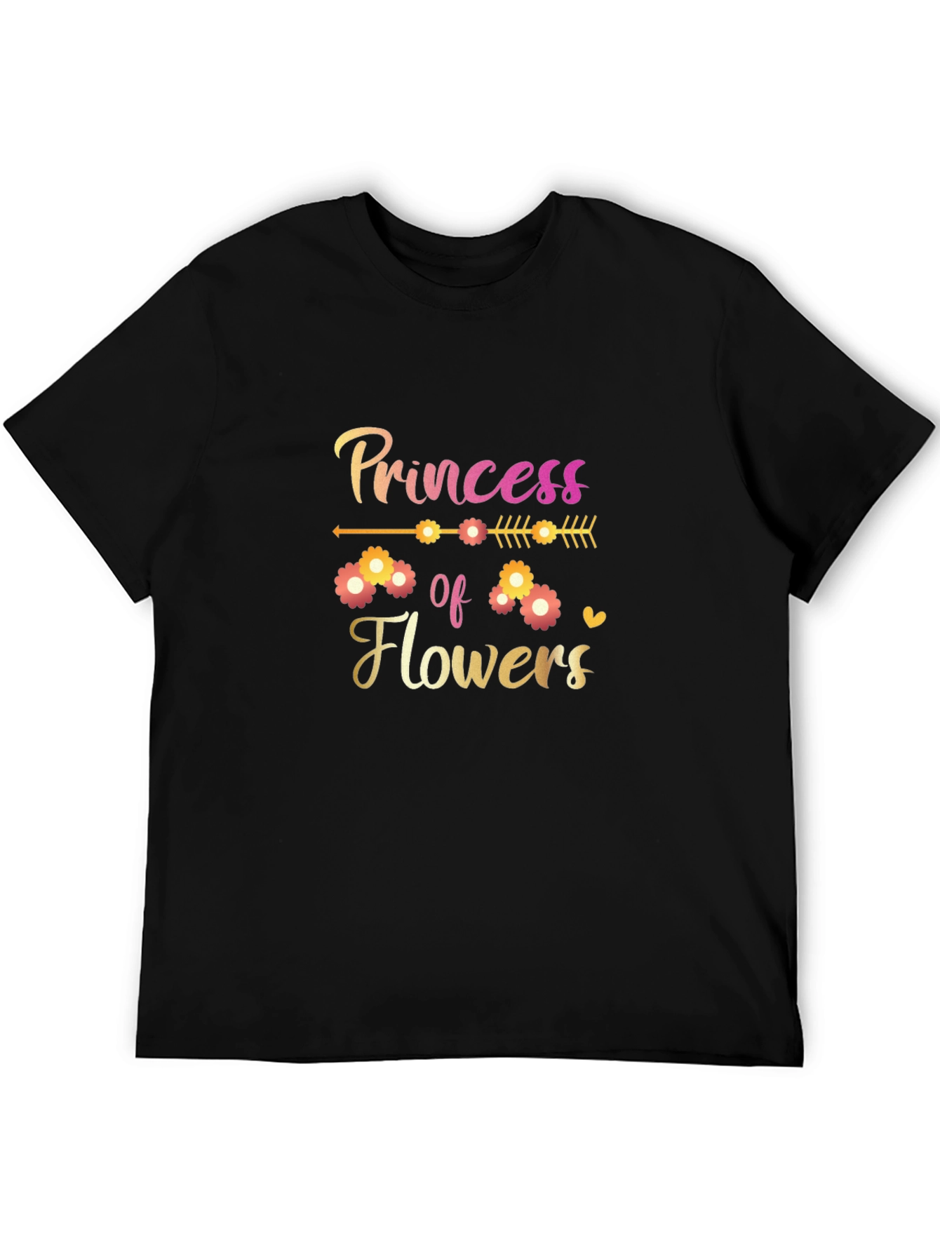 Princess of Flowers Graphic Tee - Black T-Shirt