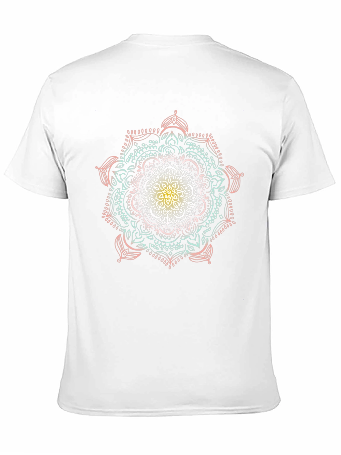 Mandala Print Black T-Shirt