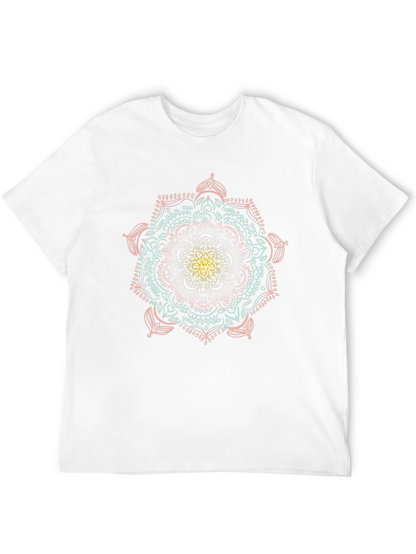 Mandala Print Black T-Shirt