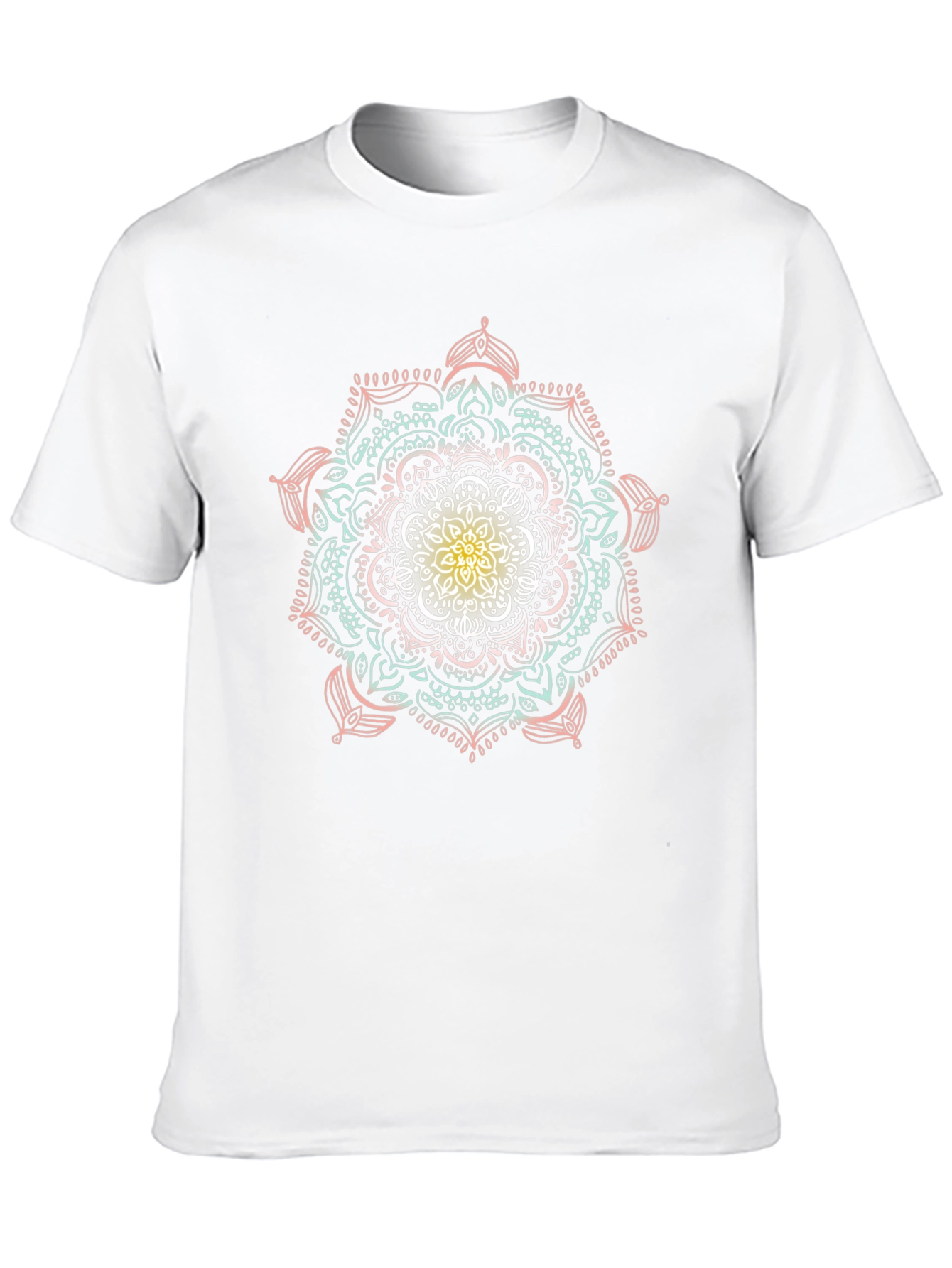 Mandala Print Black T-Shirt
