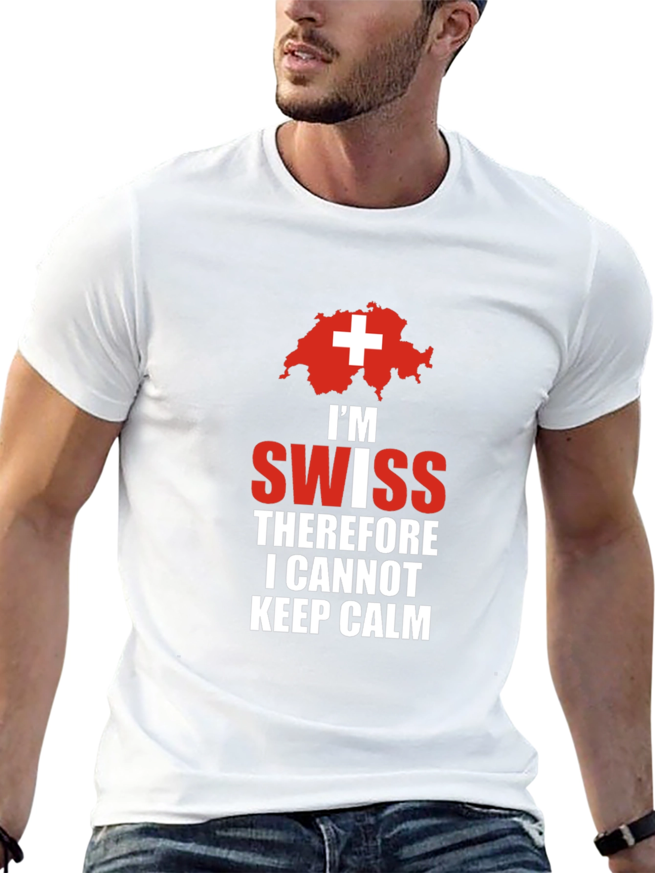 Im Swiss T-Shirt: Keep Calm Design