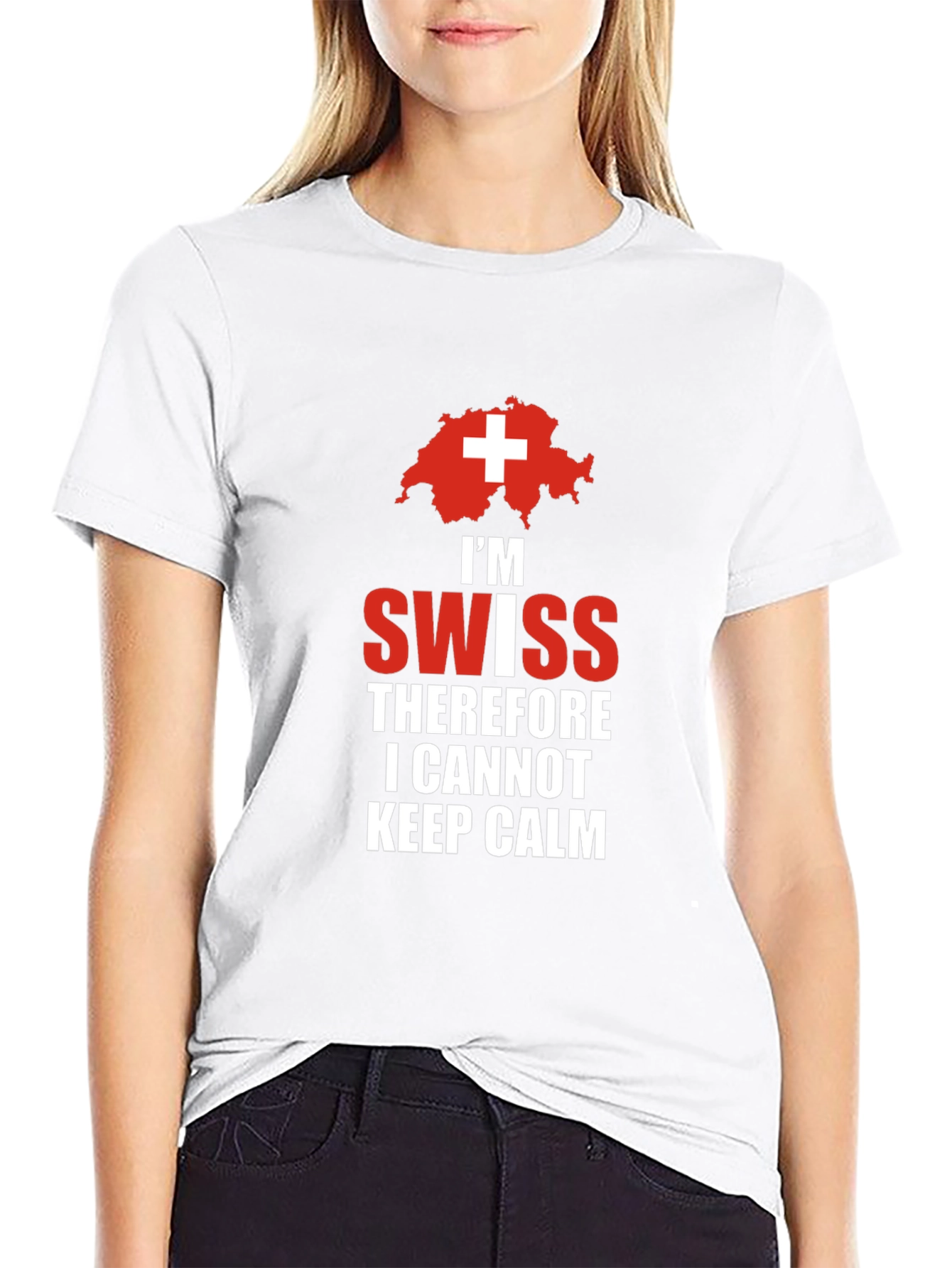 Im Swiss T-Shirt: Keep Calm Design