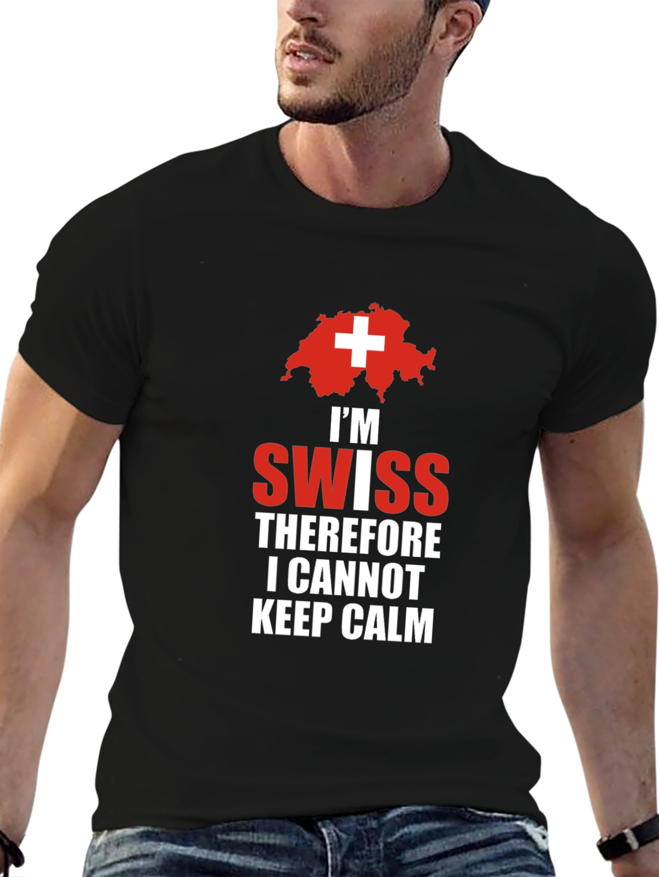 Im Swiss T-Shirt: Keep Calm Design