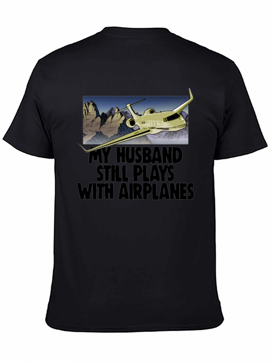 Husband Still Plays with Airplanes T-Shirt