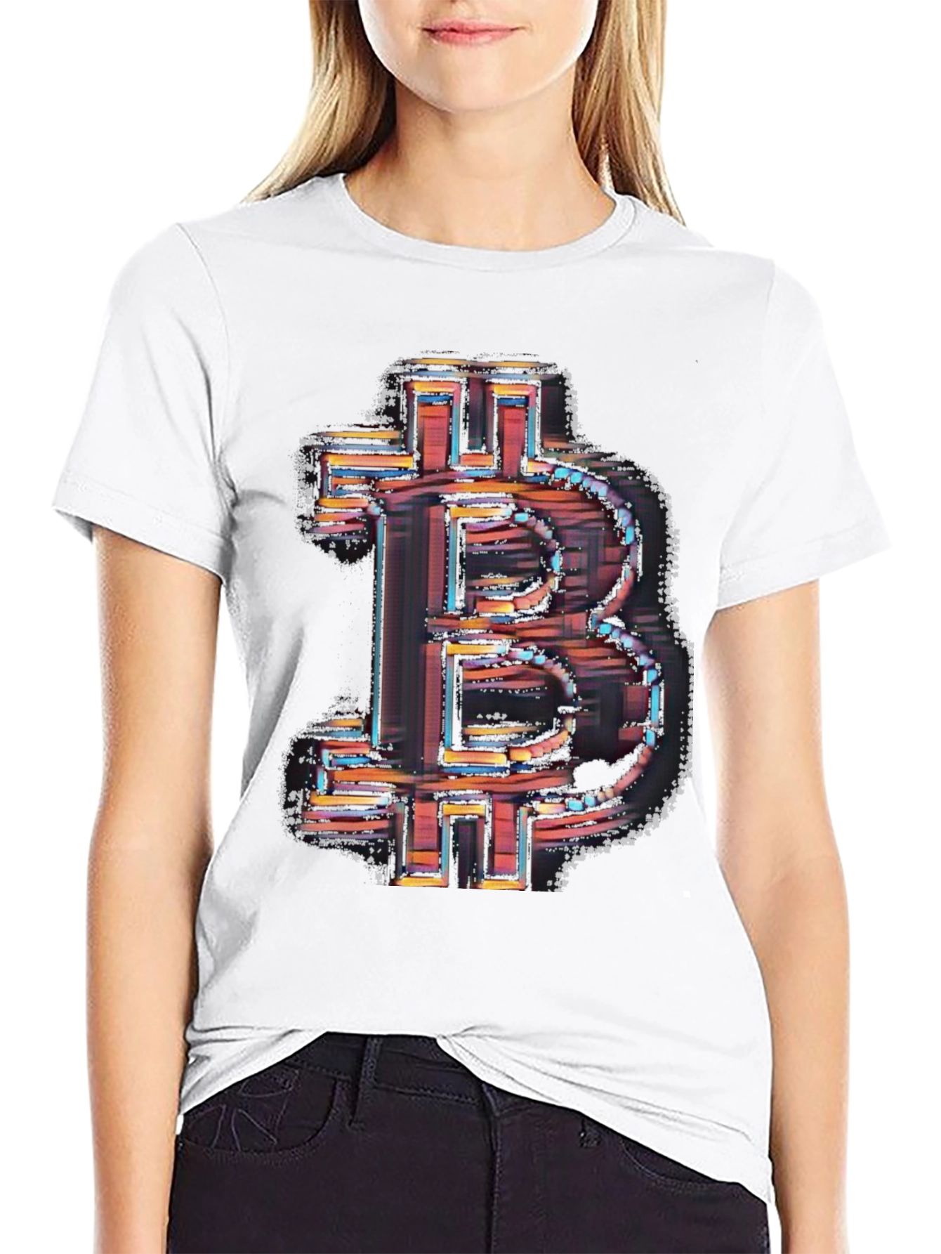 Bitcoin Symbol Graphic Black T-Shirt