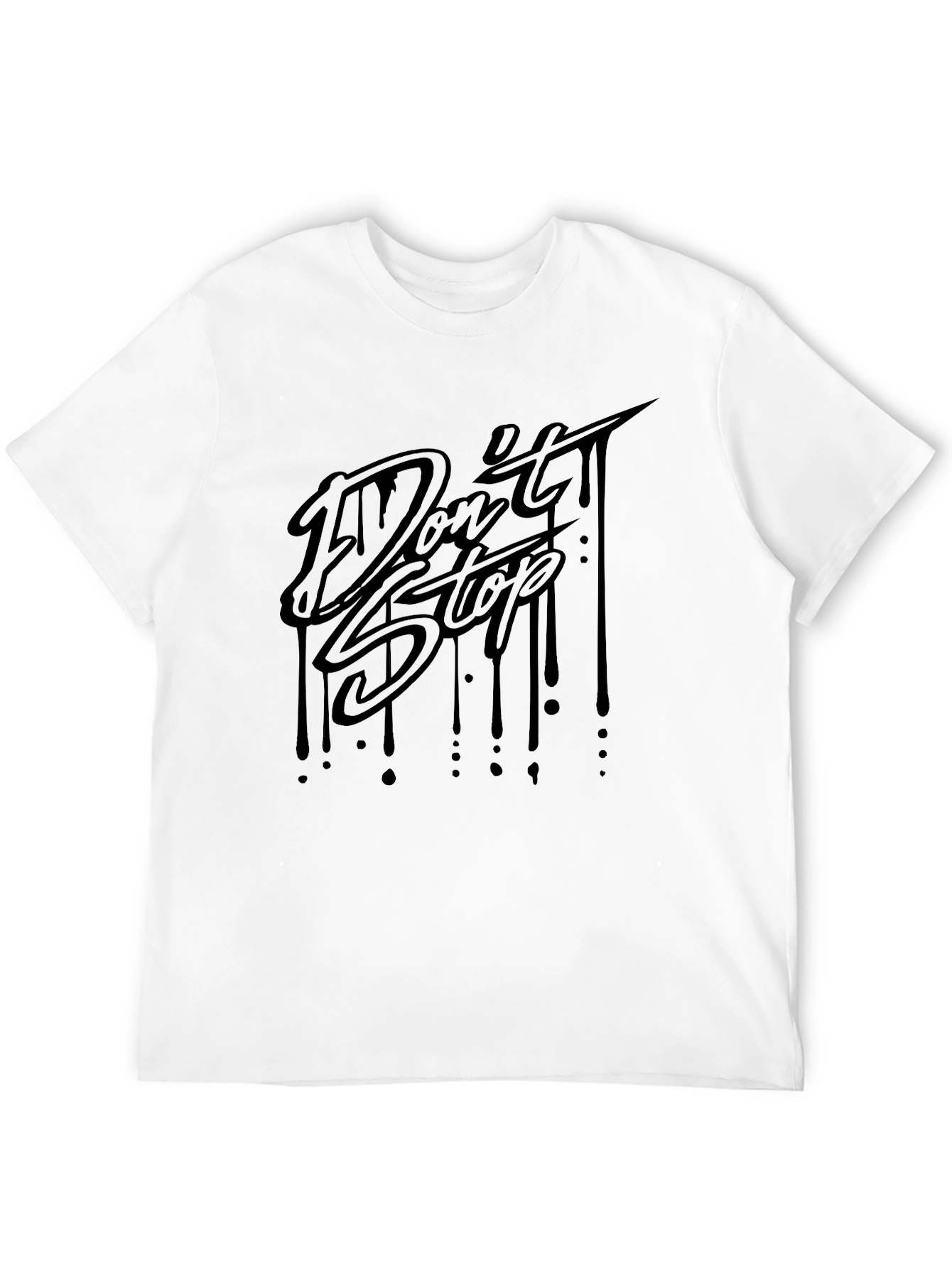 Dont Stop Graphic Tee - Black Casual Shirt