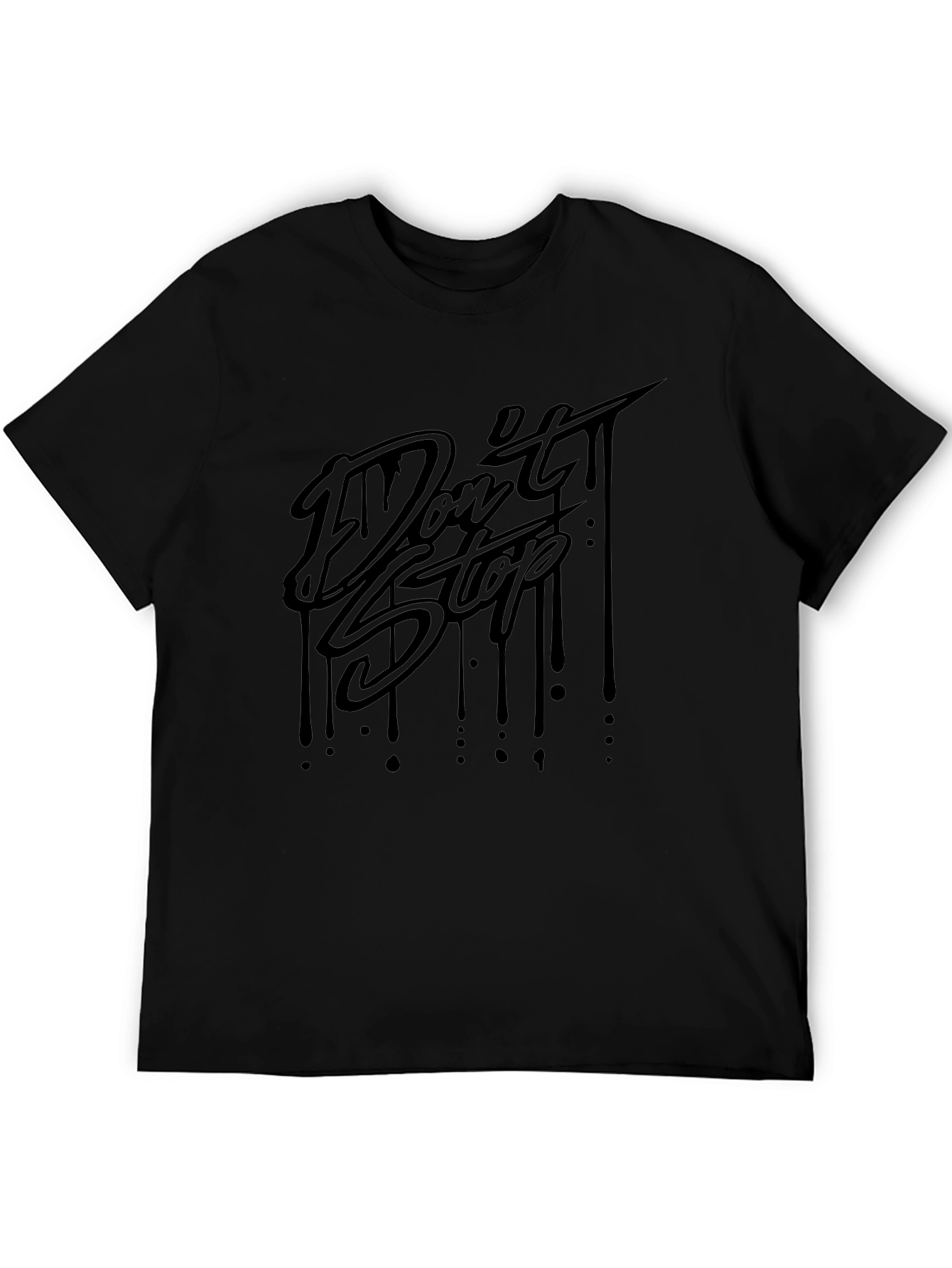 Dont Stop Graphic Tee - Black Casual Shirt