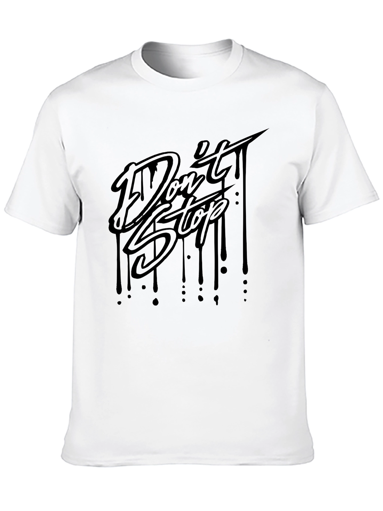 Dont Stop Graphic Tee - Black Casual Shirt