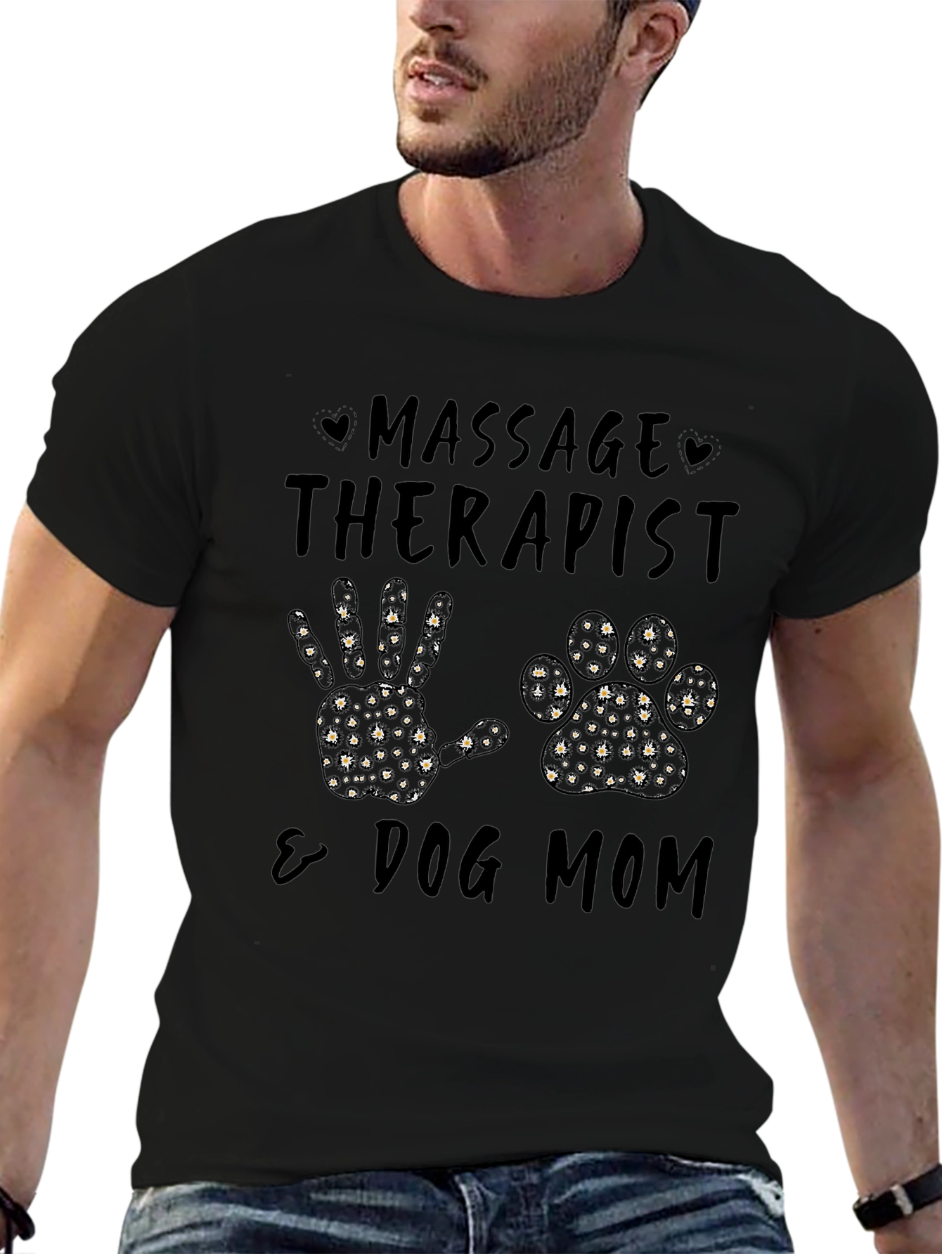 Massage Therapist & Dog Mom Graphic T-Shirt