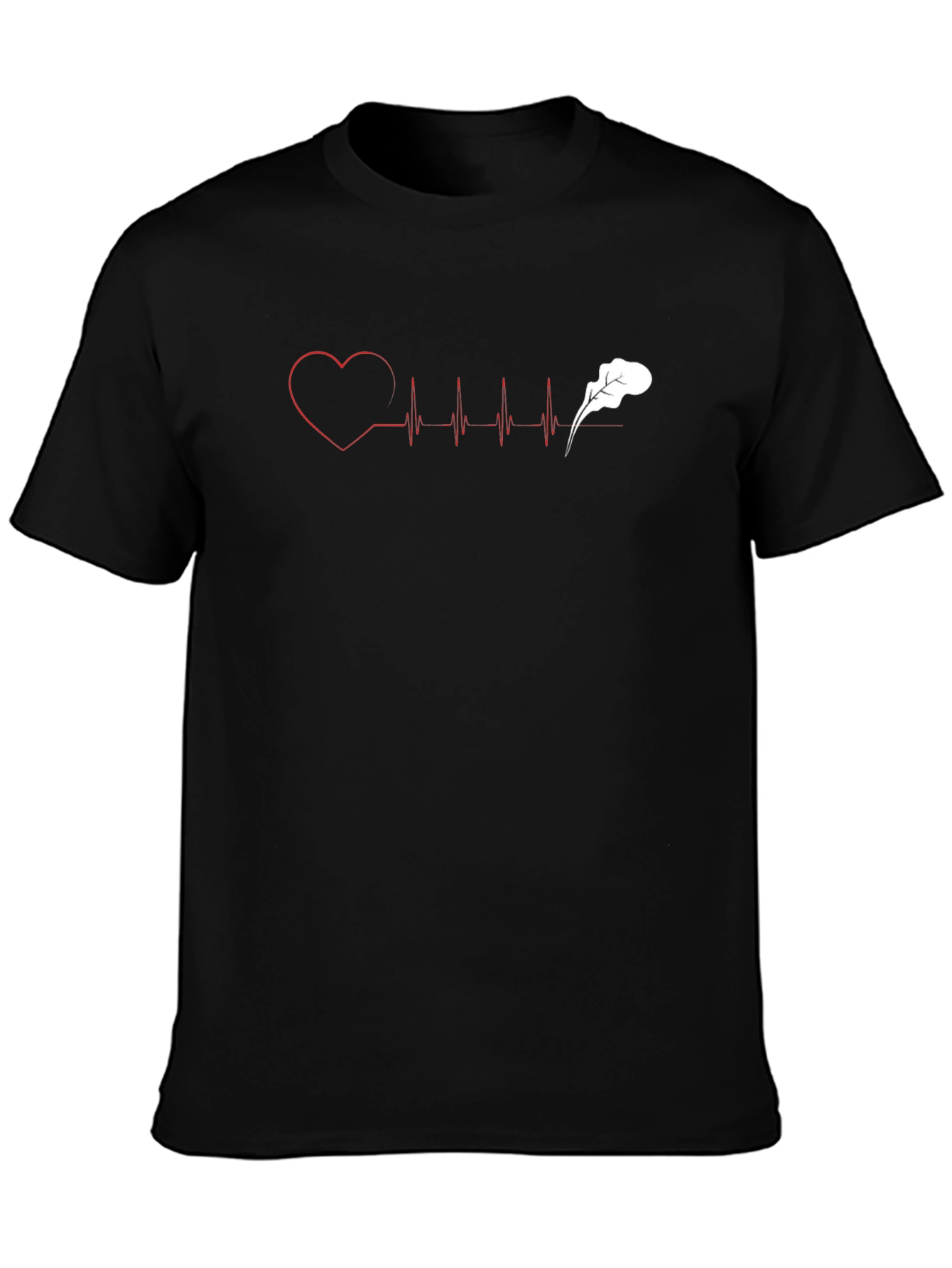 Heartbeat Lettuce T-Shirt - Black