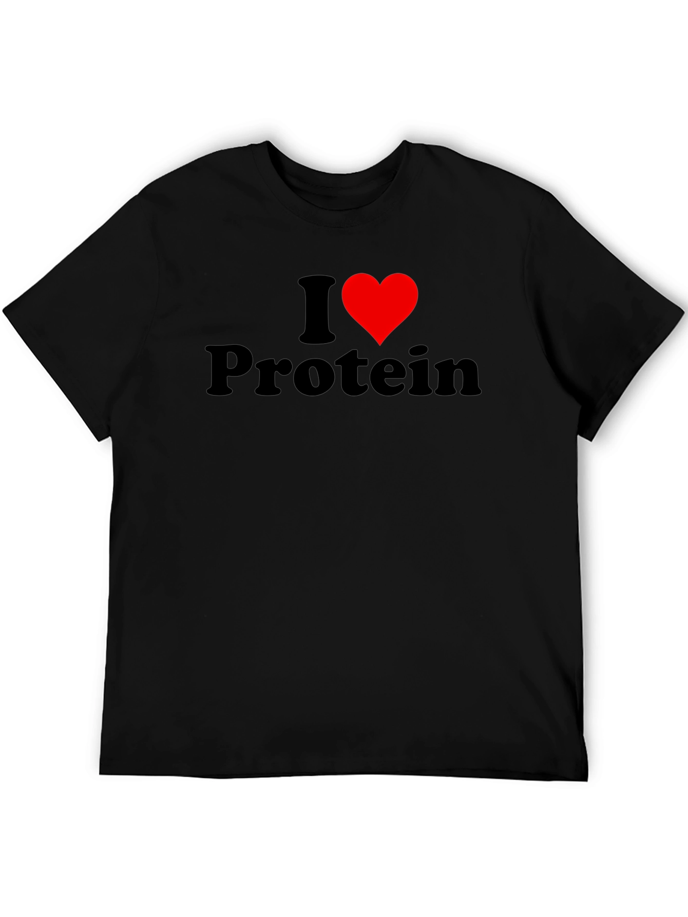 I Heart Protein Black Graphic Tee
