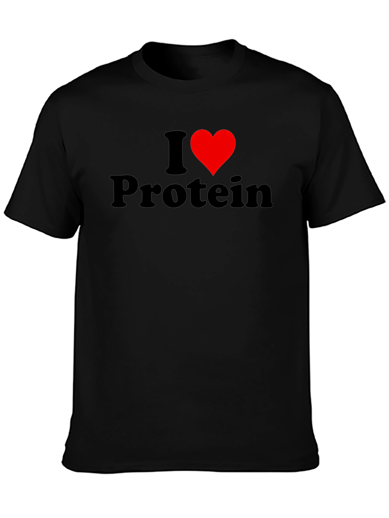 I Heart Protein Black Graphic Tee