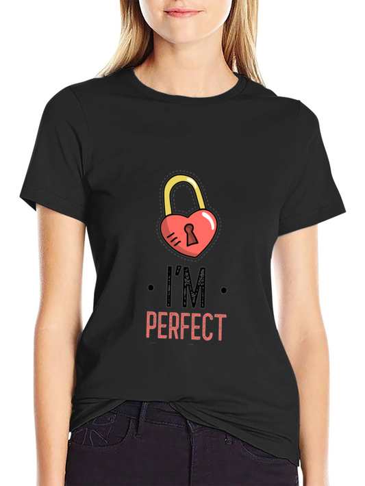 Im Perfect Heart Lock T-Shirt - Stylish Graphic Tee
