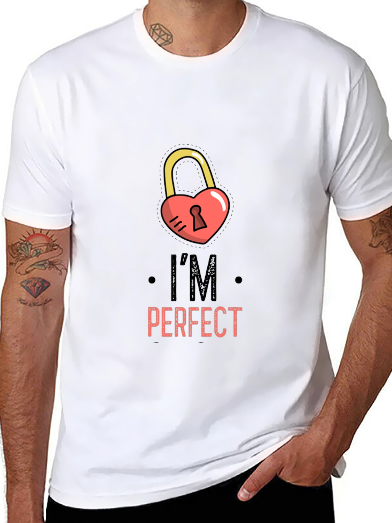 Im Perfect Heart Lock T-Shirt - Stylish Graphic Tee