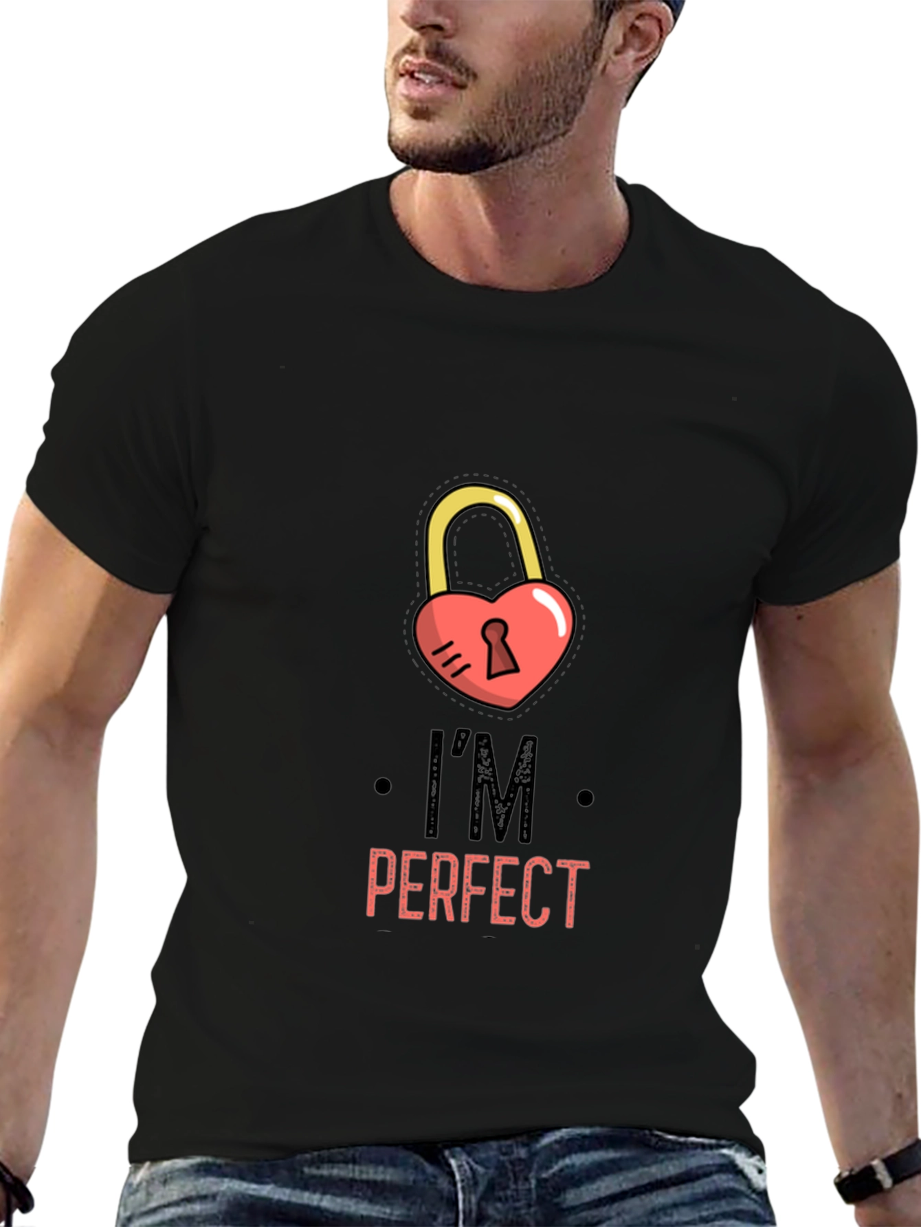 Im Perfect Heart Lock T-Shirt - Stylish Graphic Tee