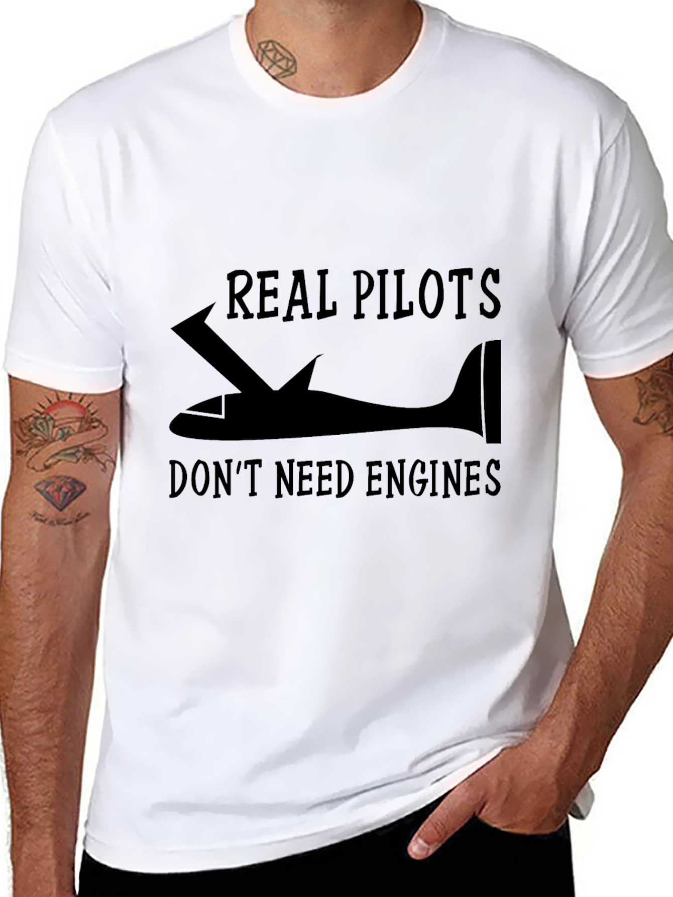 Real Pilots Dont Need Engines T-Shirt