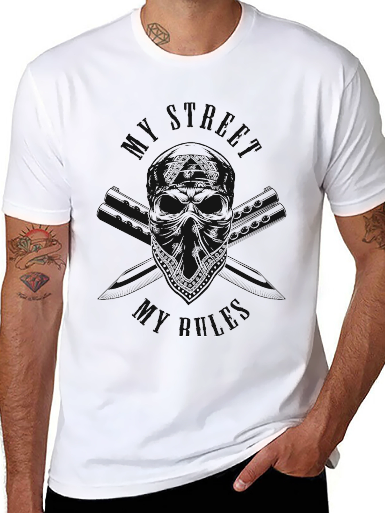 Black Graphic Tee - Mens Casual T-Shirt