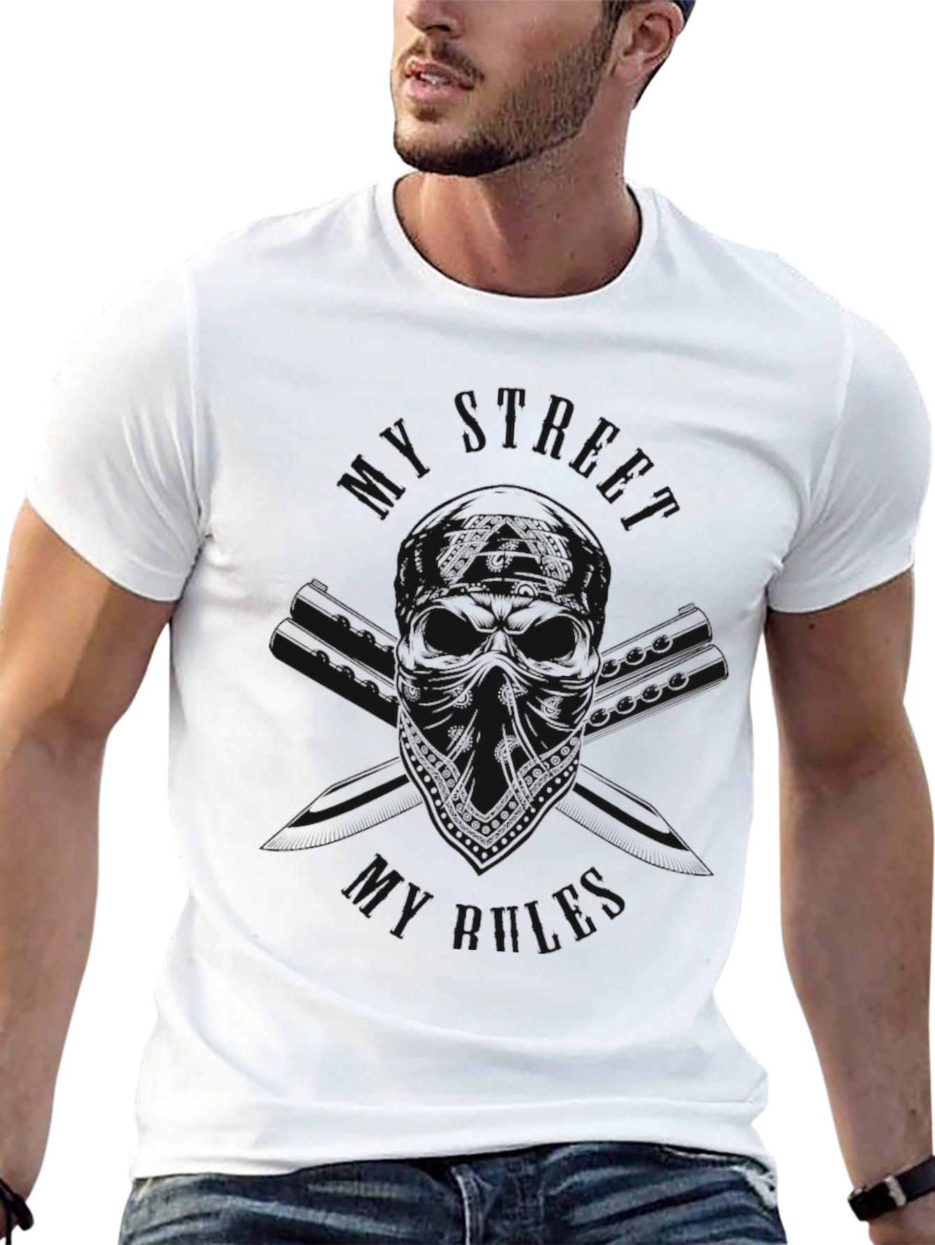 Black Graphic Tee - Mens Casual T-Shirt