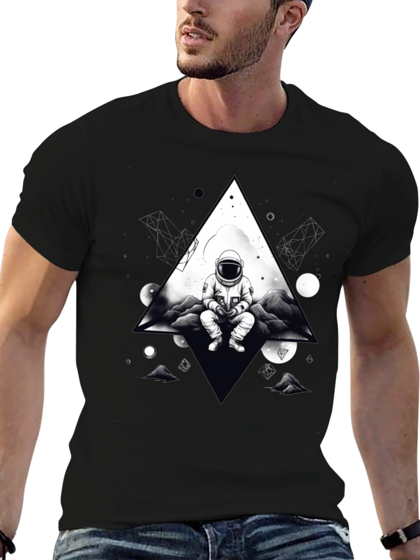 Astronaut in Space T-Shirt - Graphic Tee