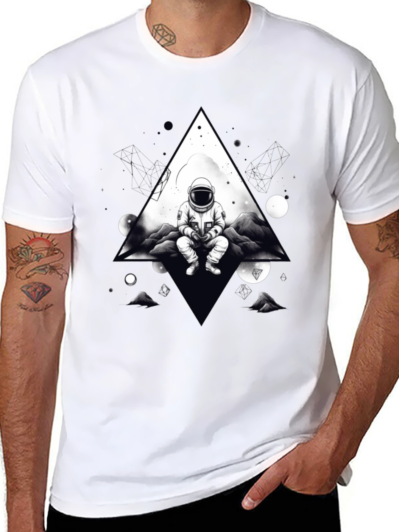 Astronaut in Space T-Shirt - Graphic Tee