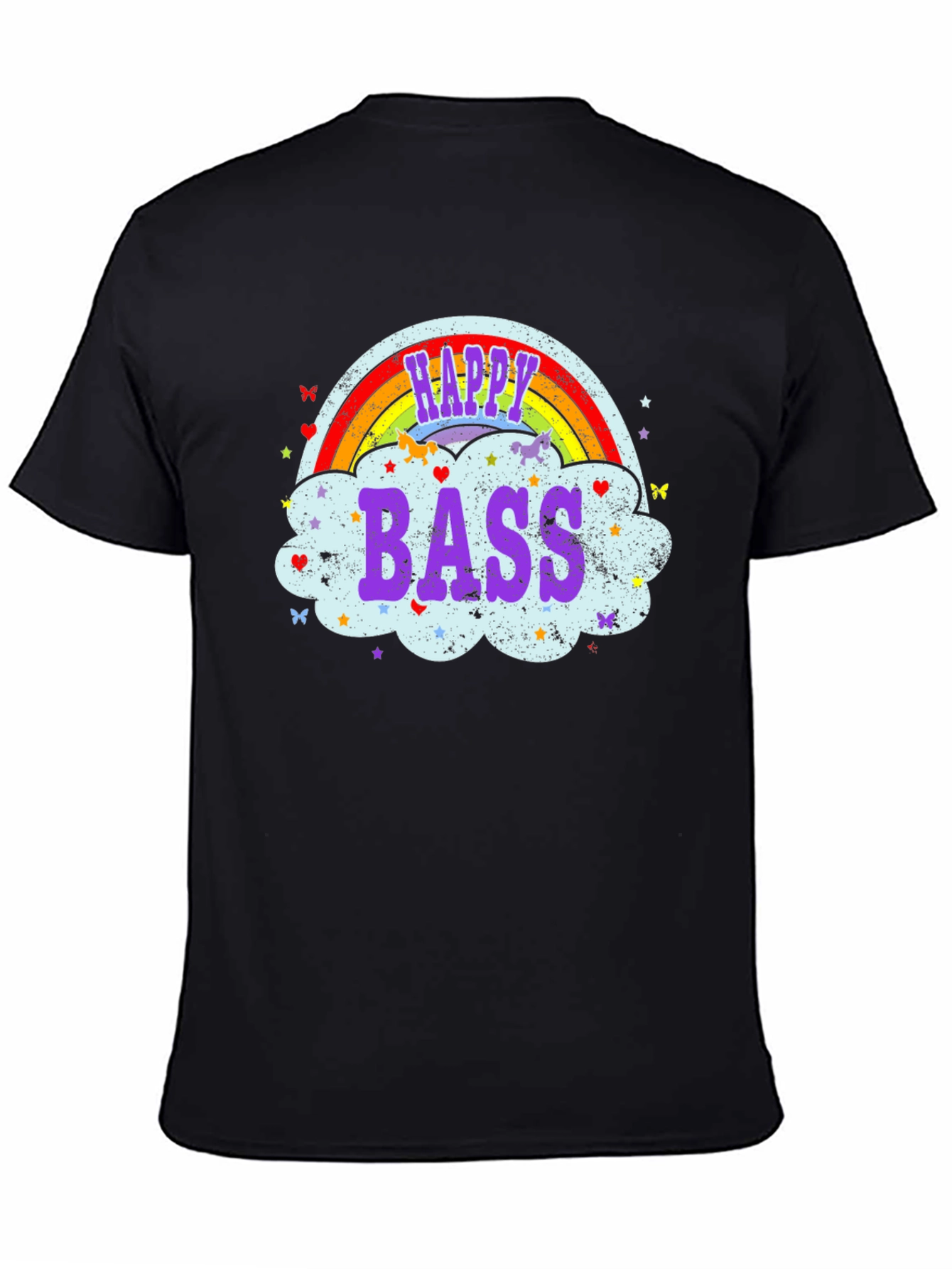 Happy Bass Rainbow Cloud T-Shirt