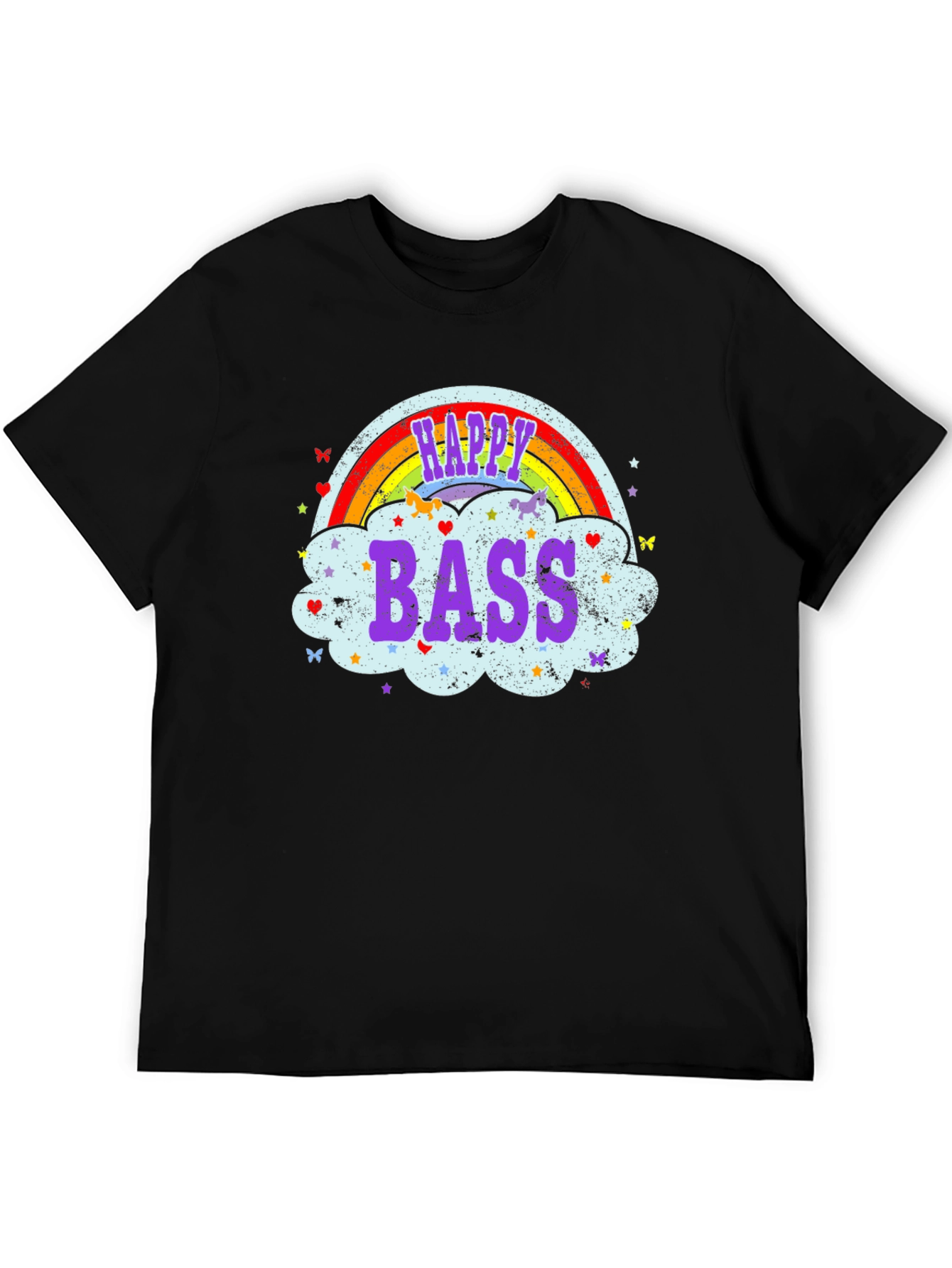 Happy Bass Rainbow Cloud T-Shirt