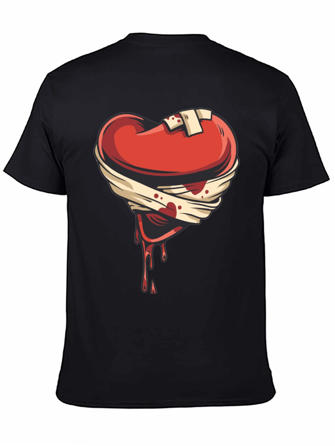 Wounded Heart Graphic Tee - Emotional Expression