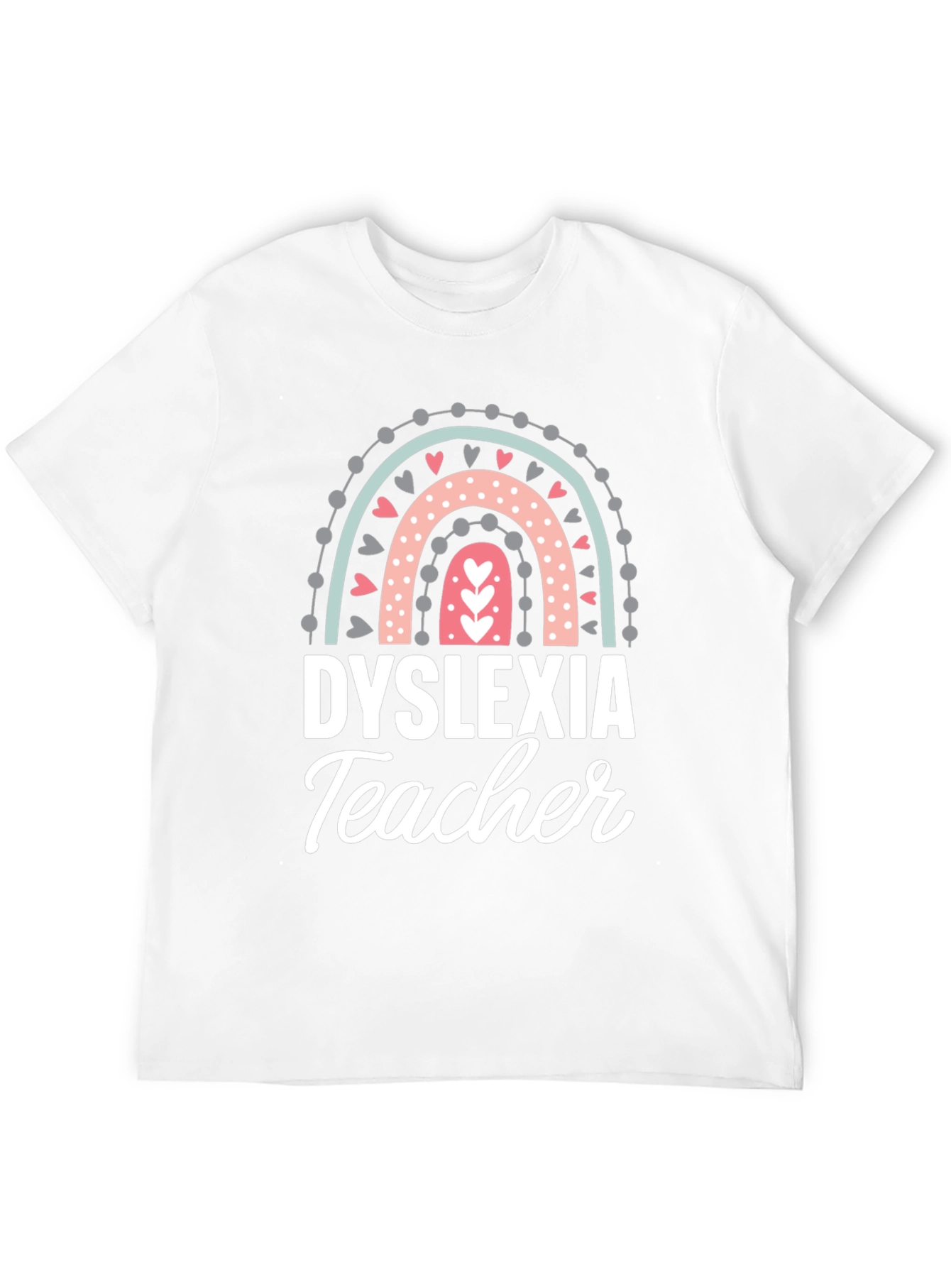 Dyslexia Teacher Rainbow Graphic Tee