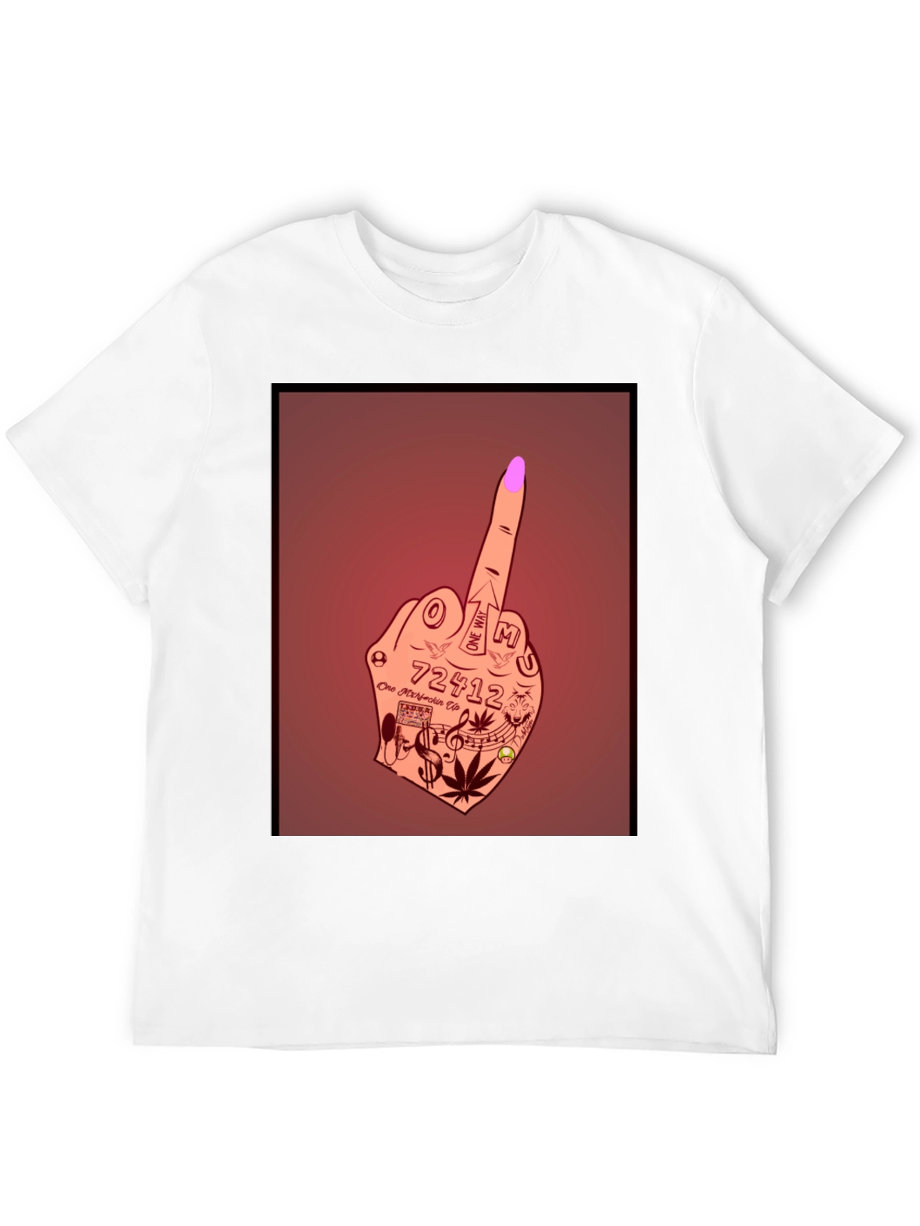 Tattoo Hand Gesture Graphic Tee - Bold Style