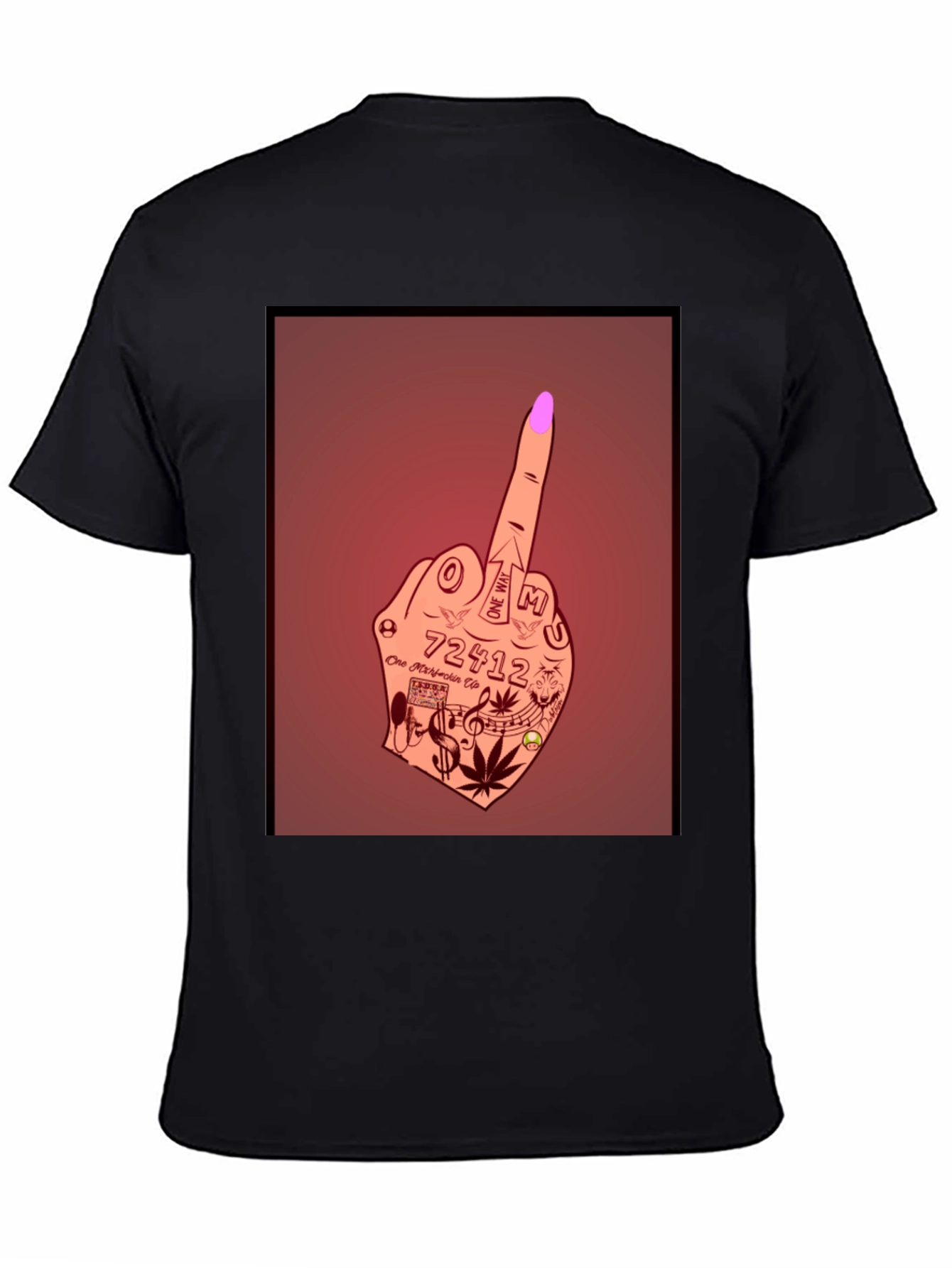 Tattoo Hand Gesture Graphic Tee - Bold Style