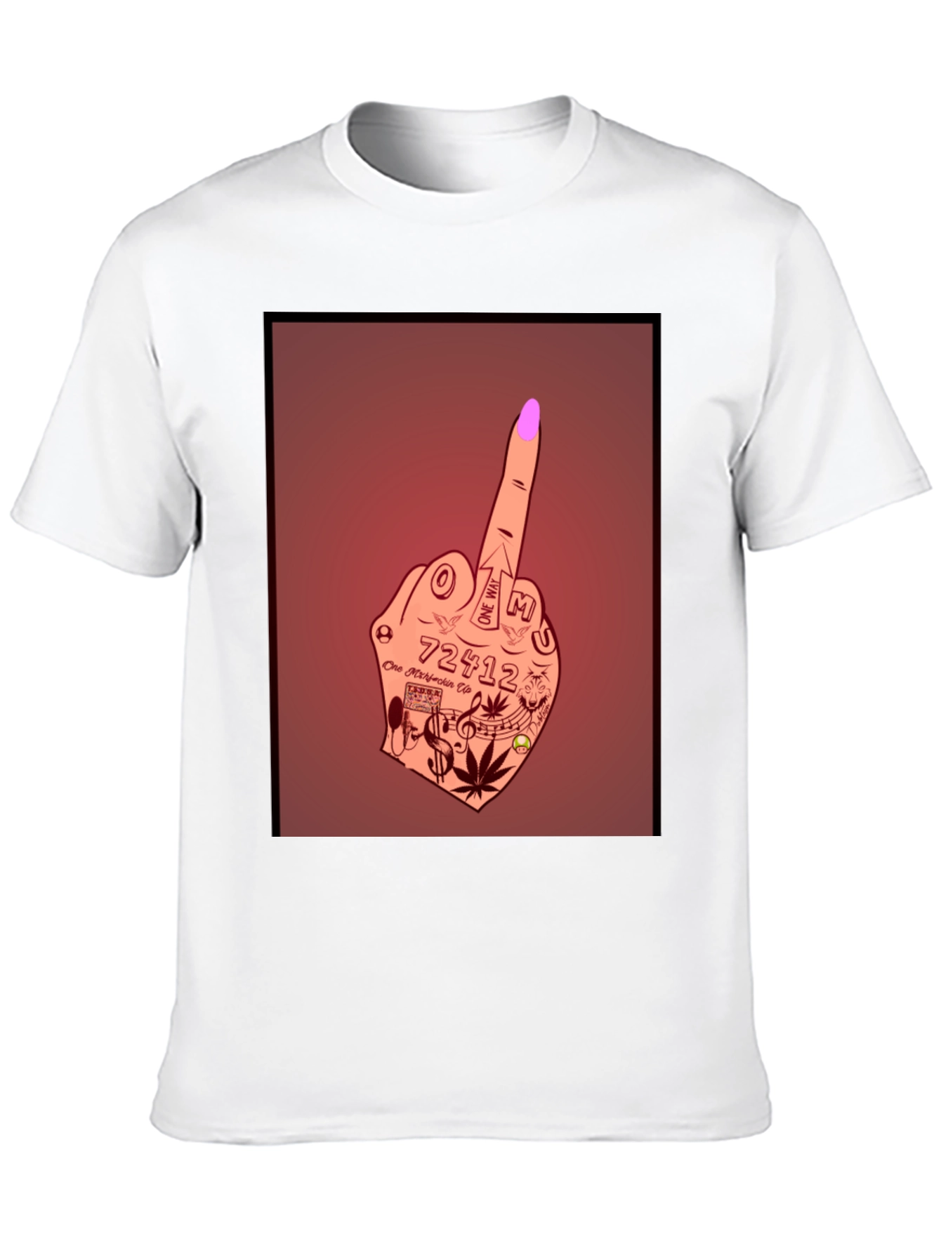 Tattoo Hand Gesture Graphic Tee - Bold Style
