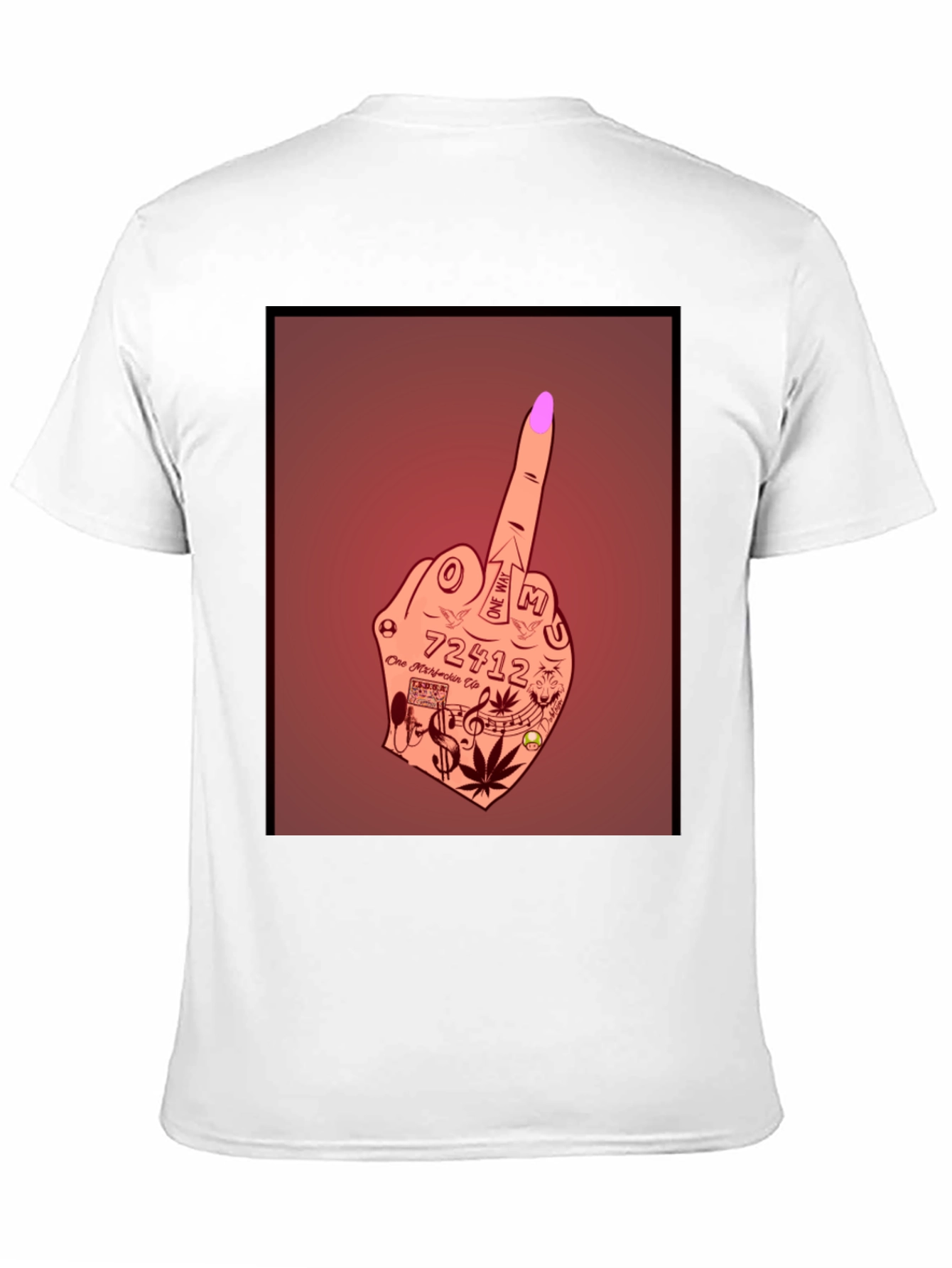 Tattoo Hand Gesture Graphic Tee - Bold Style
