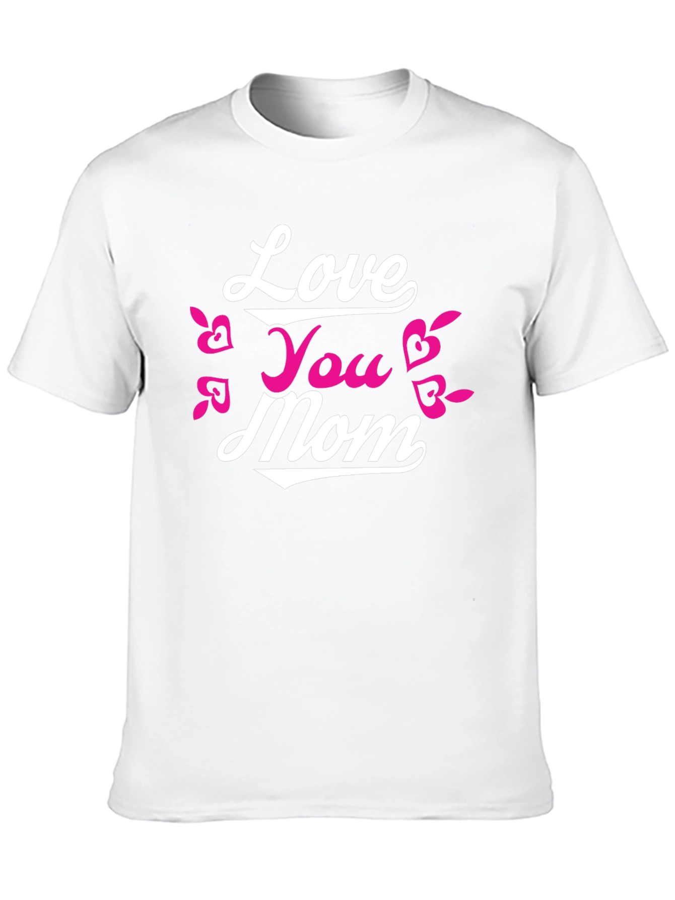 Love You Mom Black Graphic T-Shirt