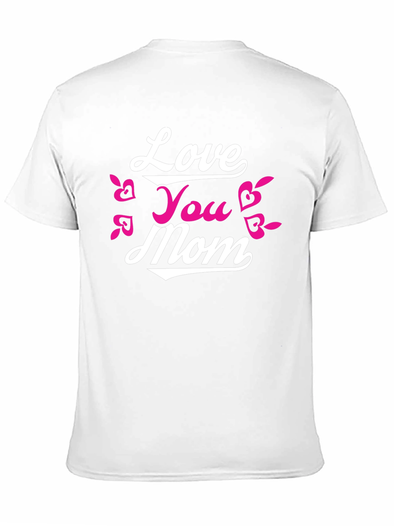 Love You Mom Black Graphic T-Shirt