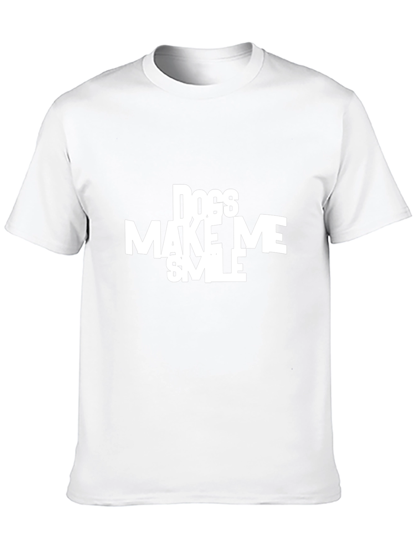Dogs Make Me Smile Black Graphic Tee