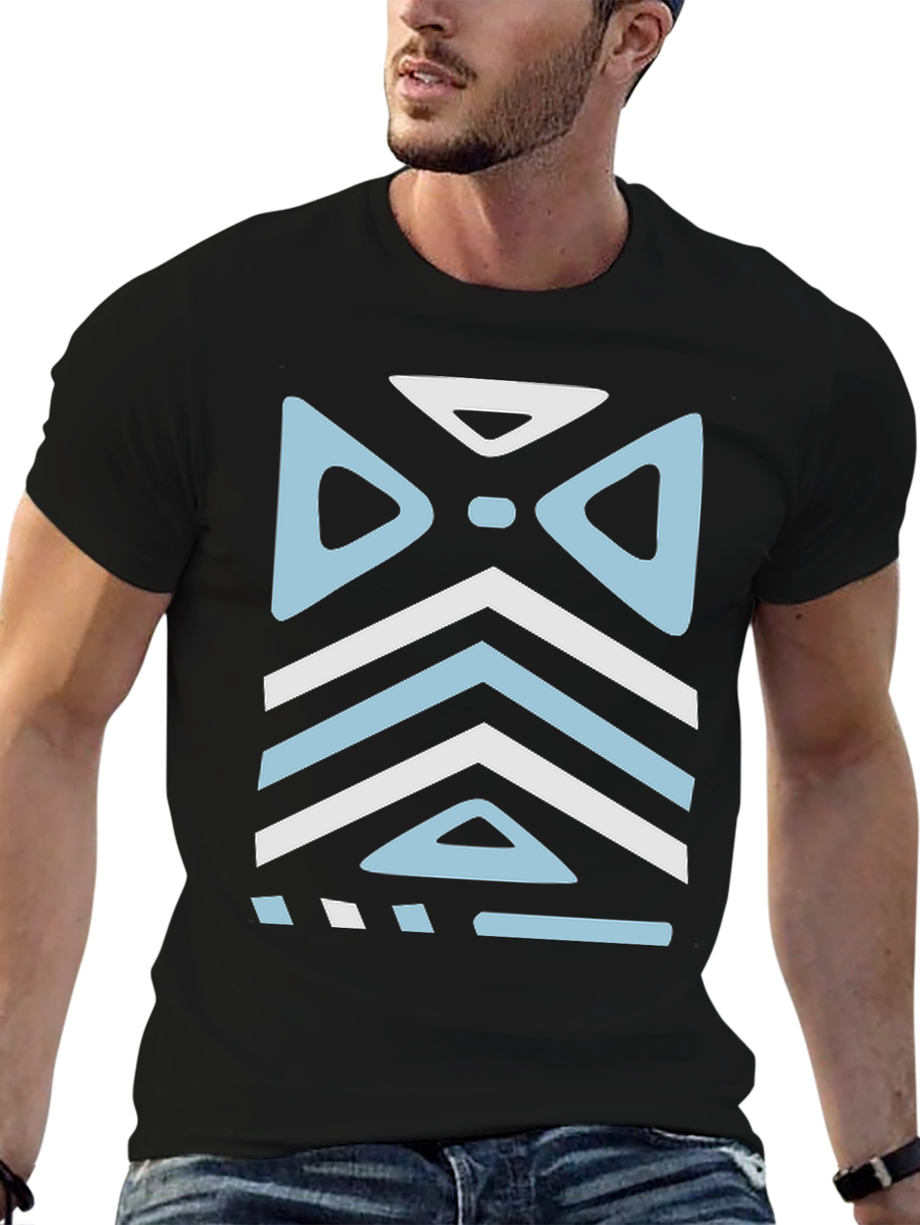 Tribal Pattern Tee - Stylish Graphic Print Shirt