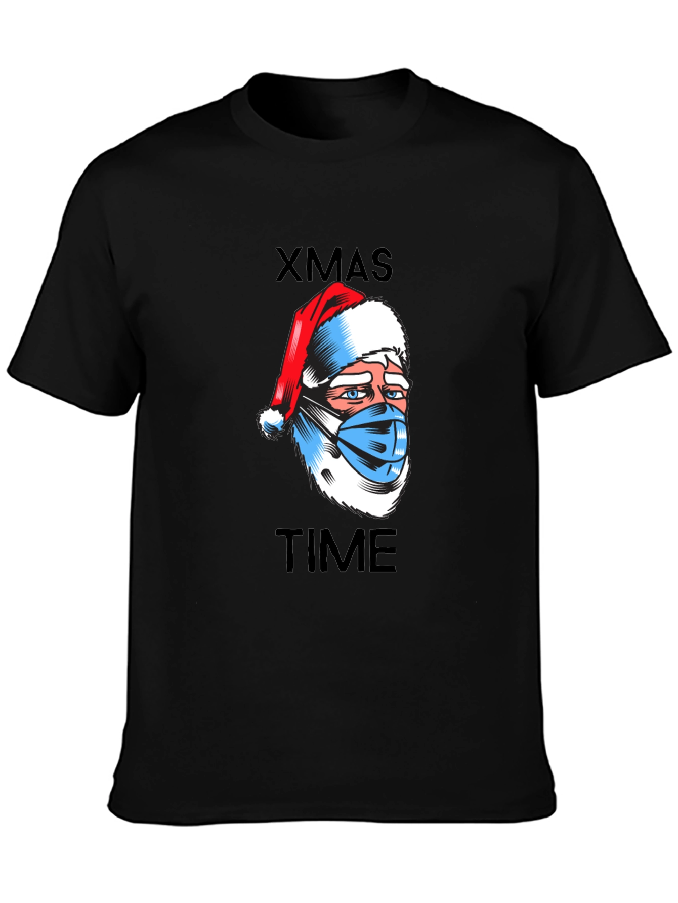 Xmas Time Masked Santa Graphic Tee