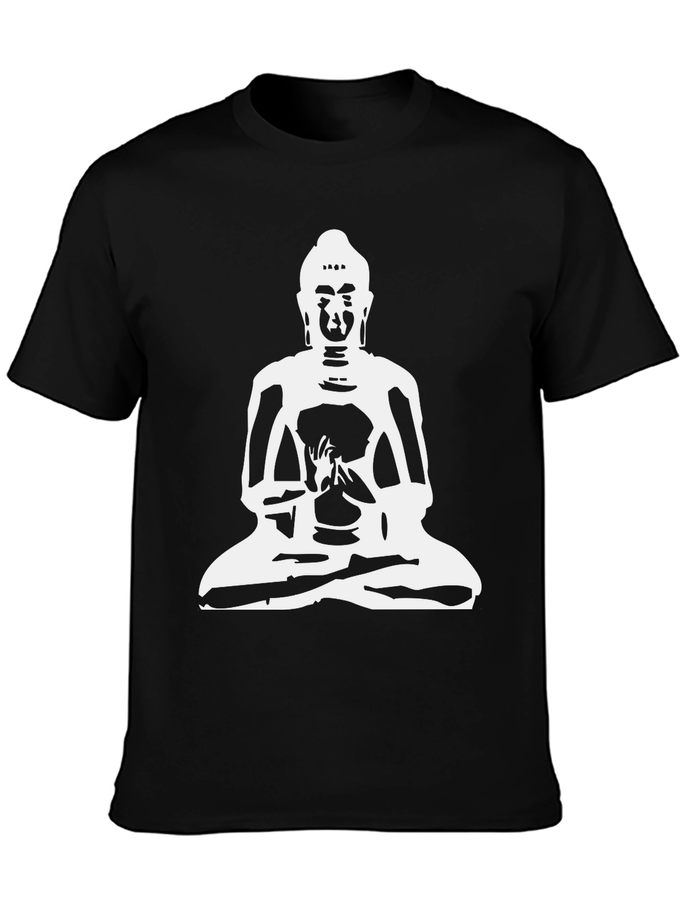 Buddha Graphic Print Black T-Shirt - Meditative Style