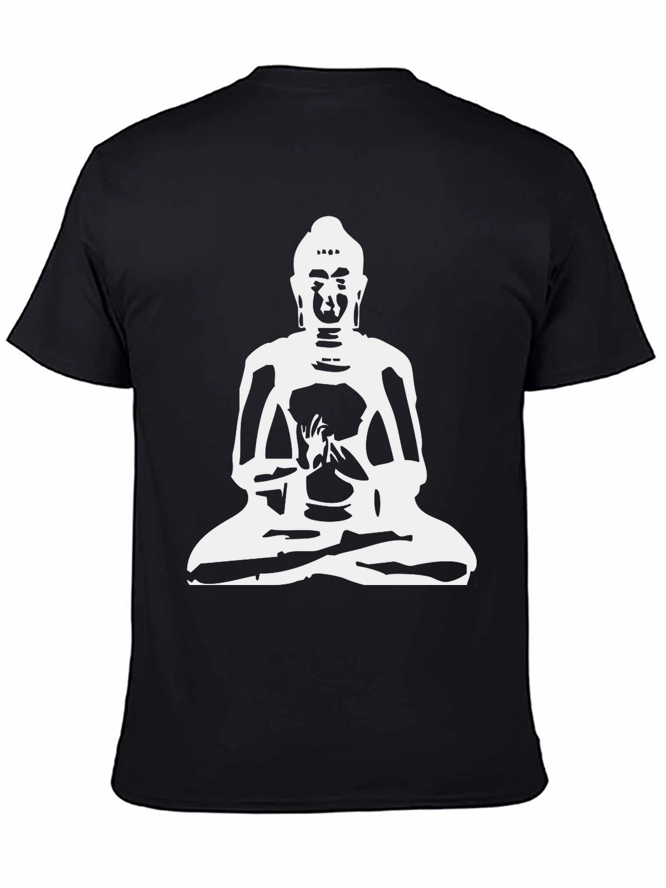 Buddha Graphic Print Black T-Shirt - Meditative Style