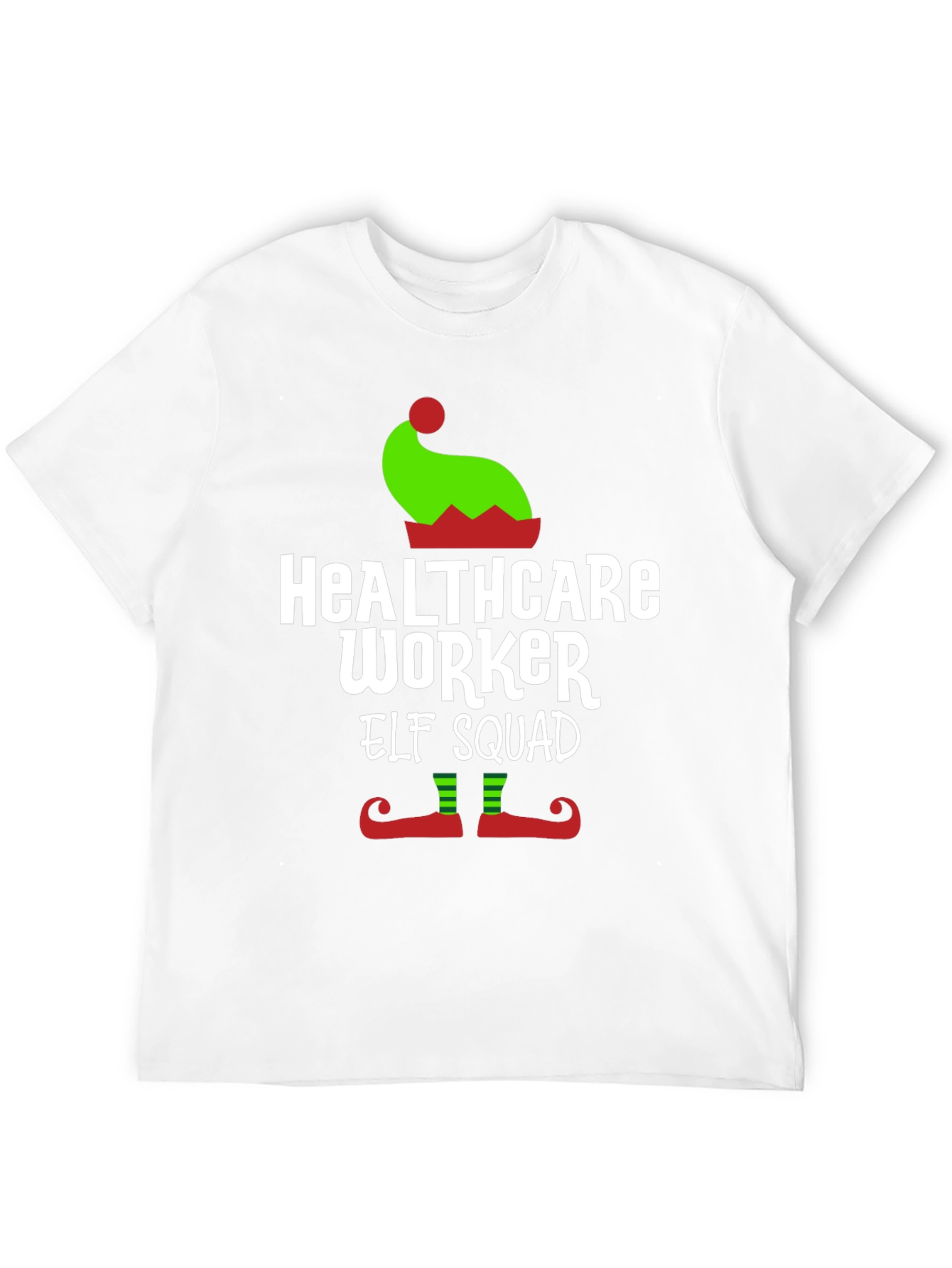 Healthcare Worker Elf Squad Christmas T-Shirt