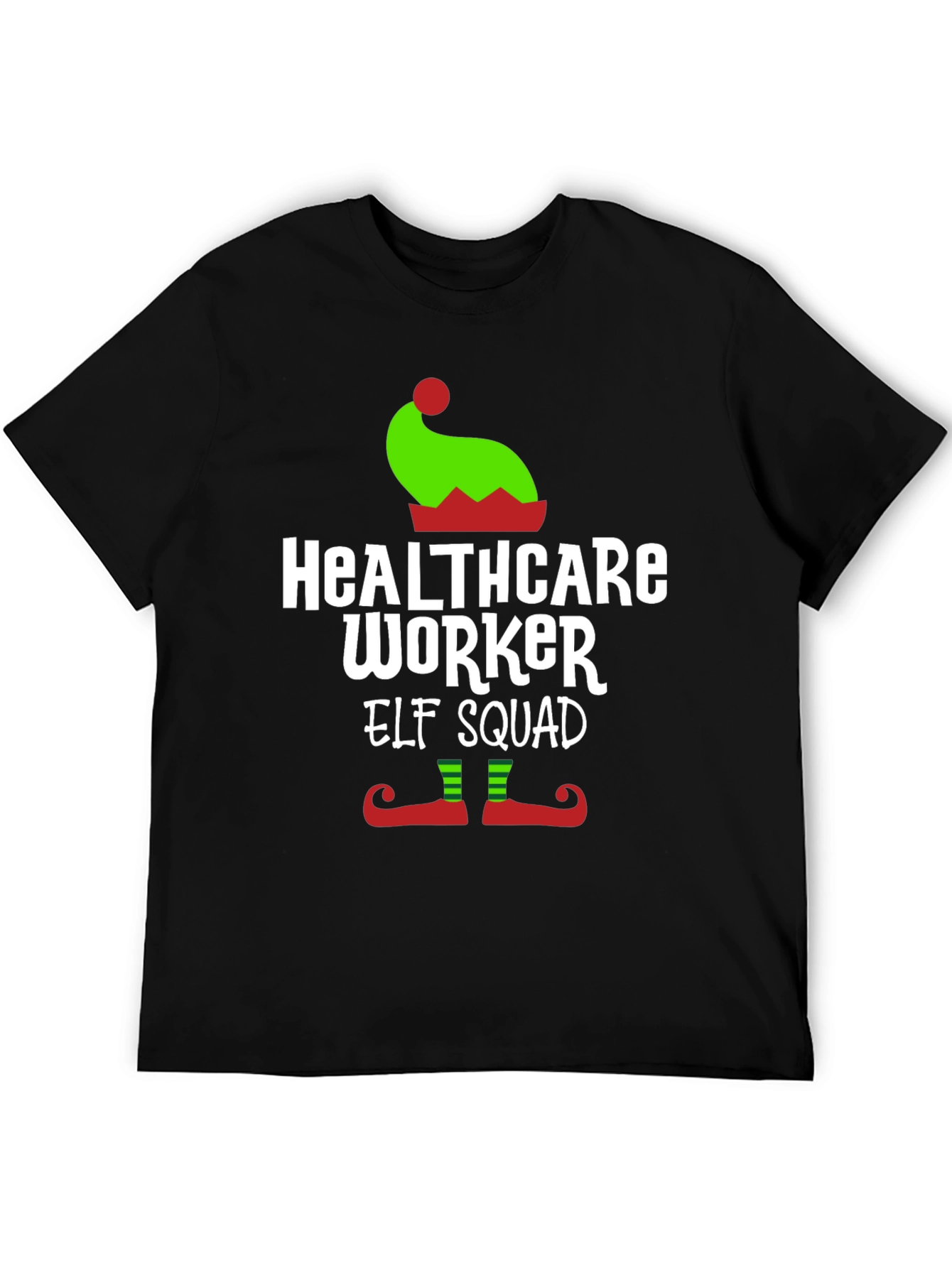 Healthcare Worker Elf Squad Christmas T-Shirt