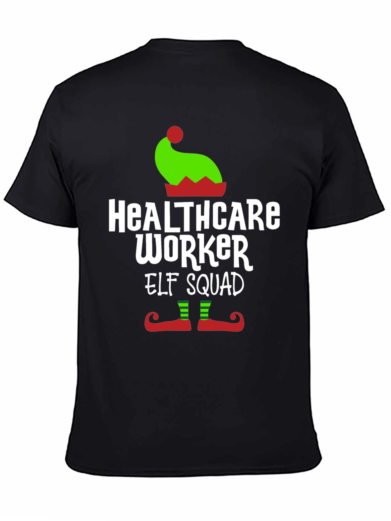 Healthcare Worker Elf Squad Christmas T-Shirt
