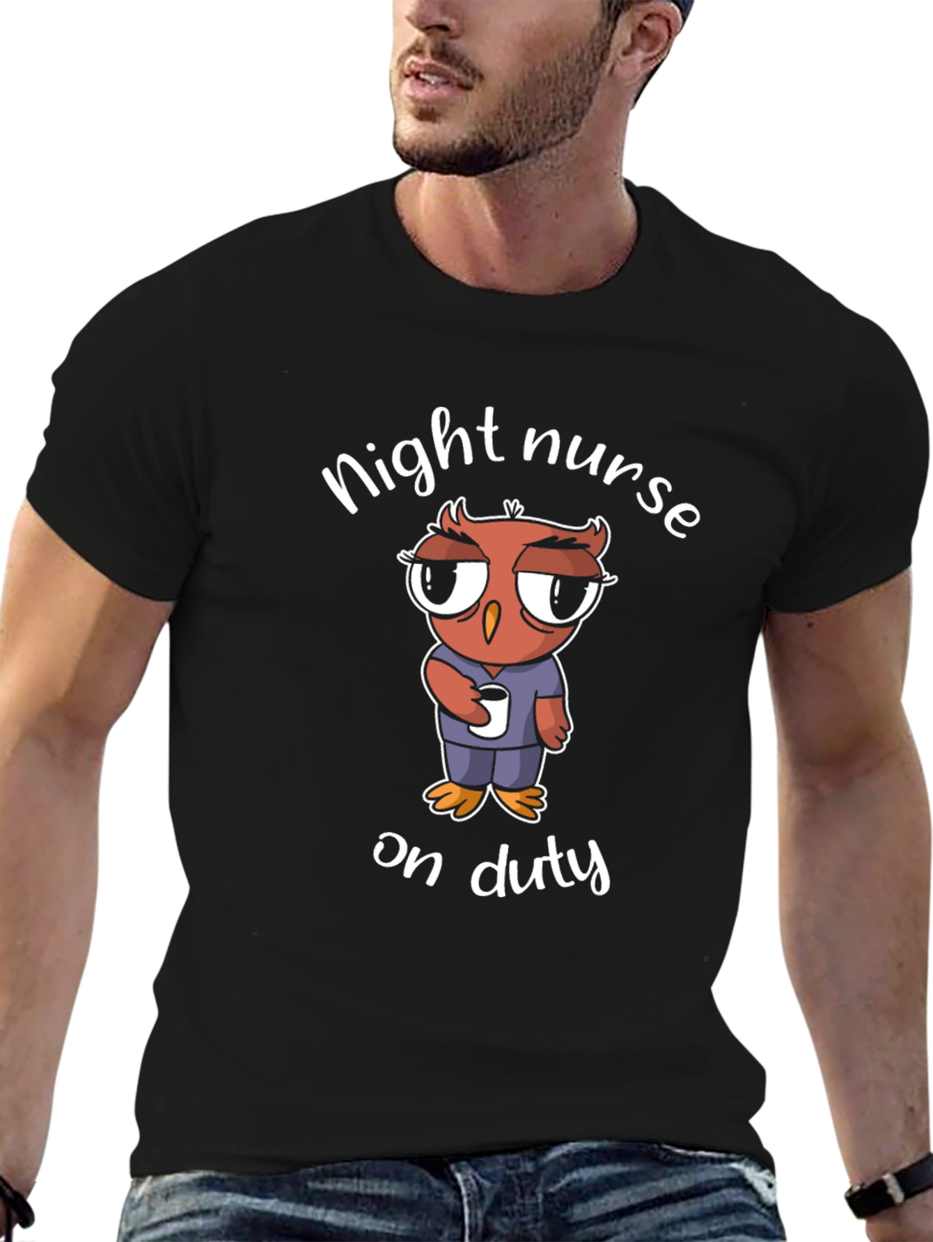 Night Nurse Owl T-Shirt On Duty