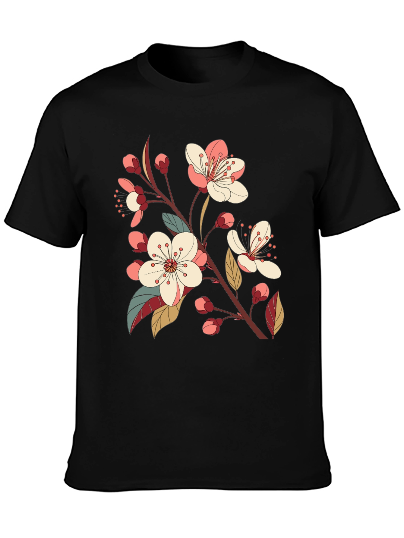 Black Cherry Blossom Graphic Tee