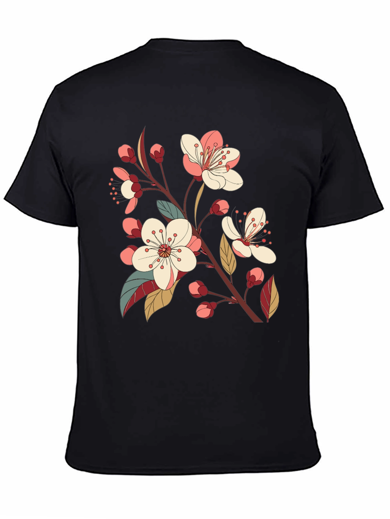 Black Cherry Blossom Graphic Tee