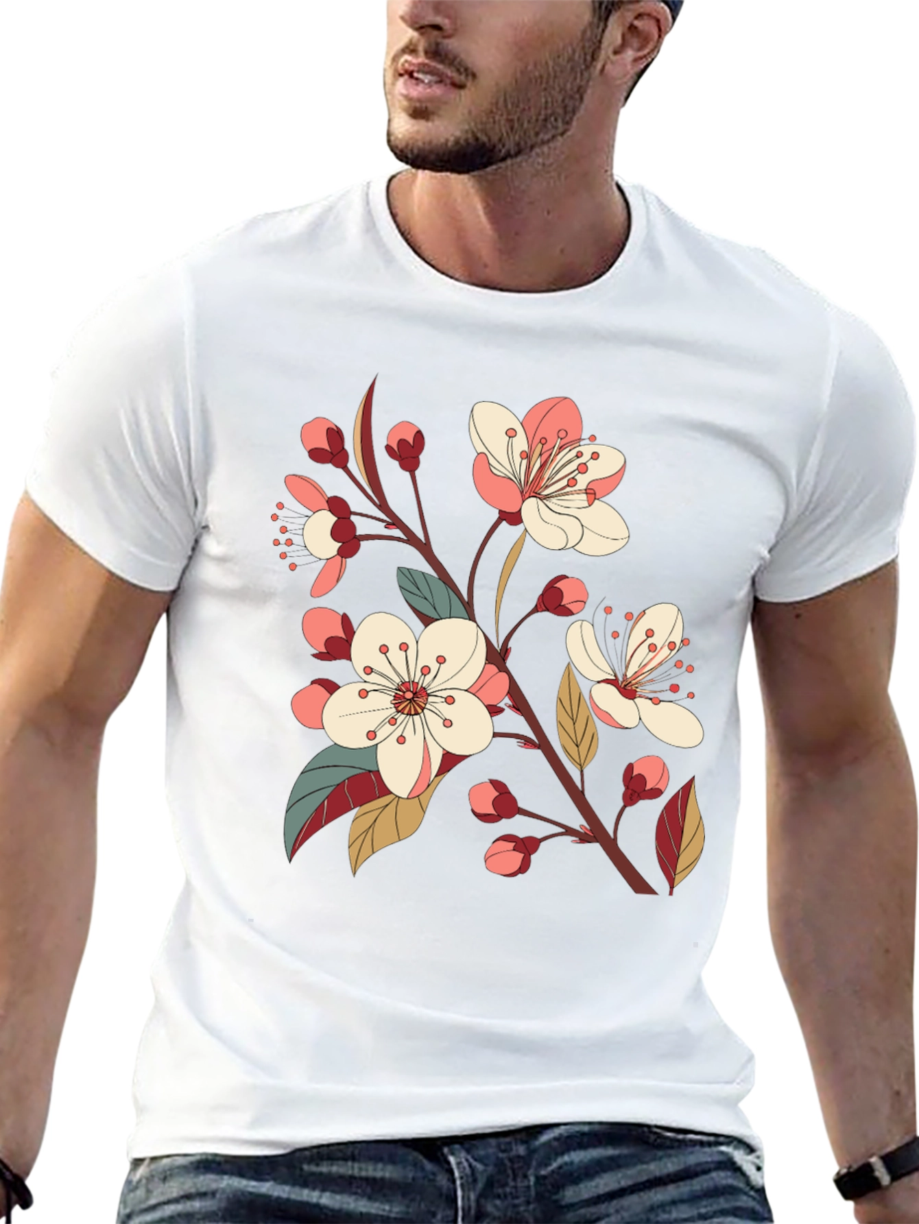 Black Cherry Blossom Graphic Tee