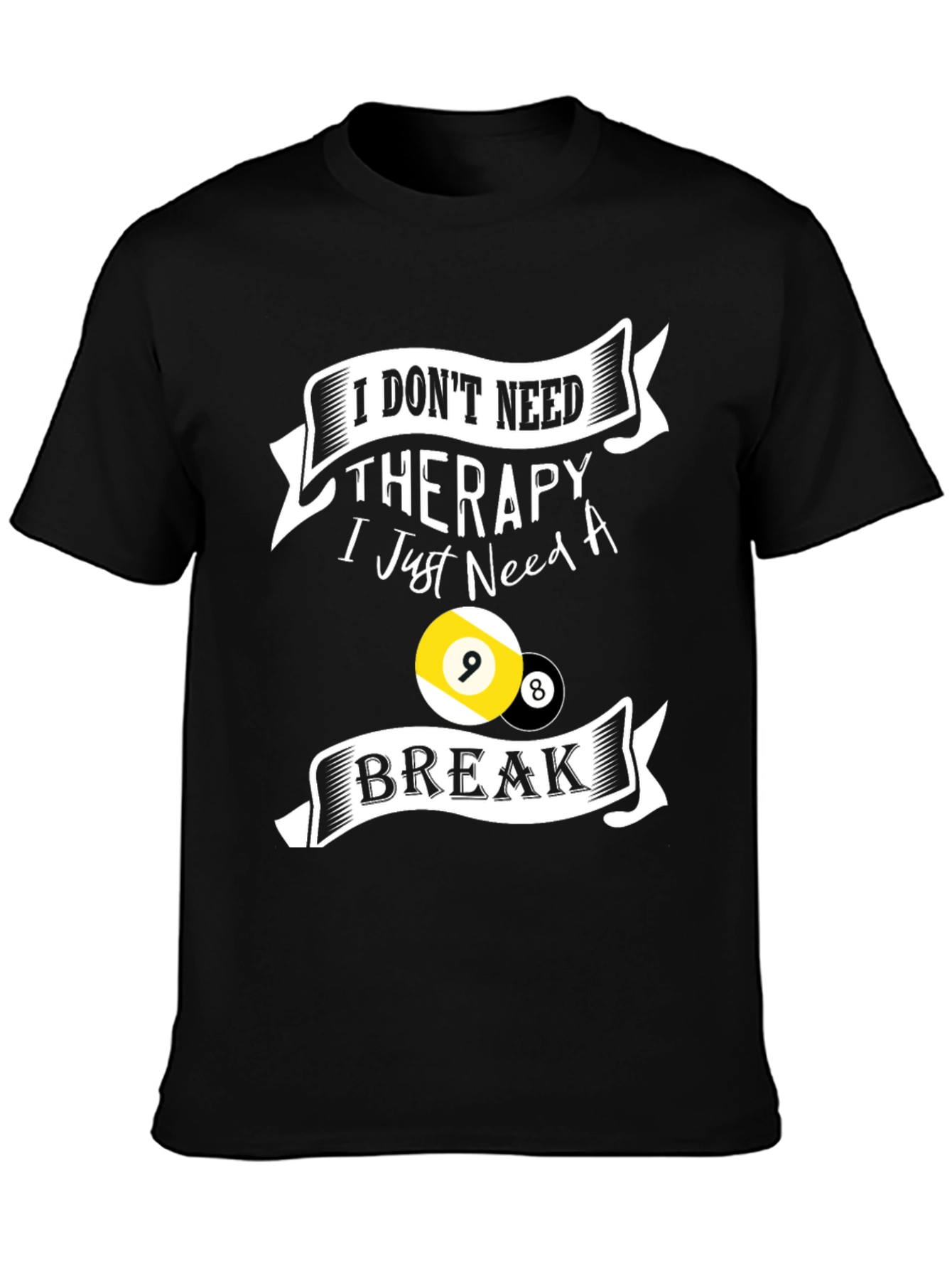Therapy Break Billiards T-Shirt - Black