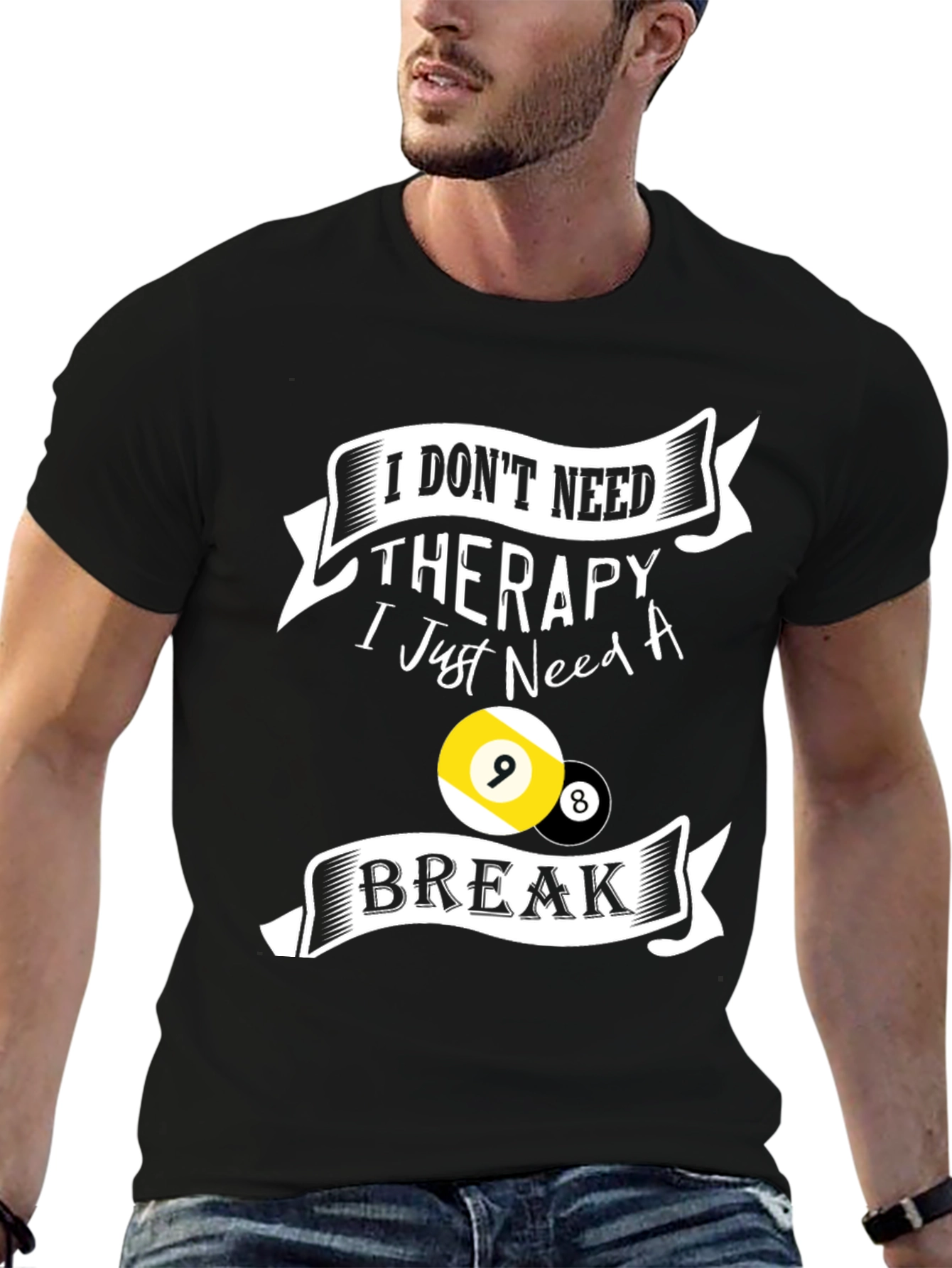 Therapy Break Billiards T-Shirt - Black