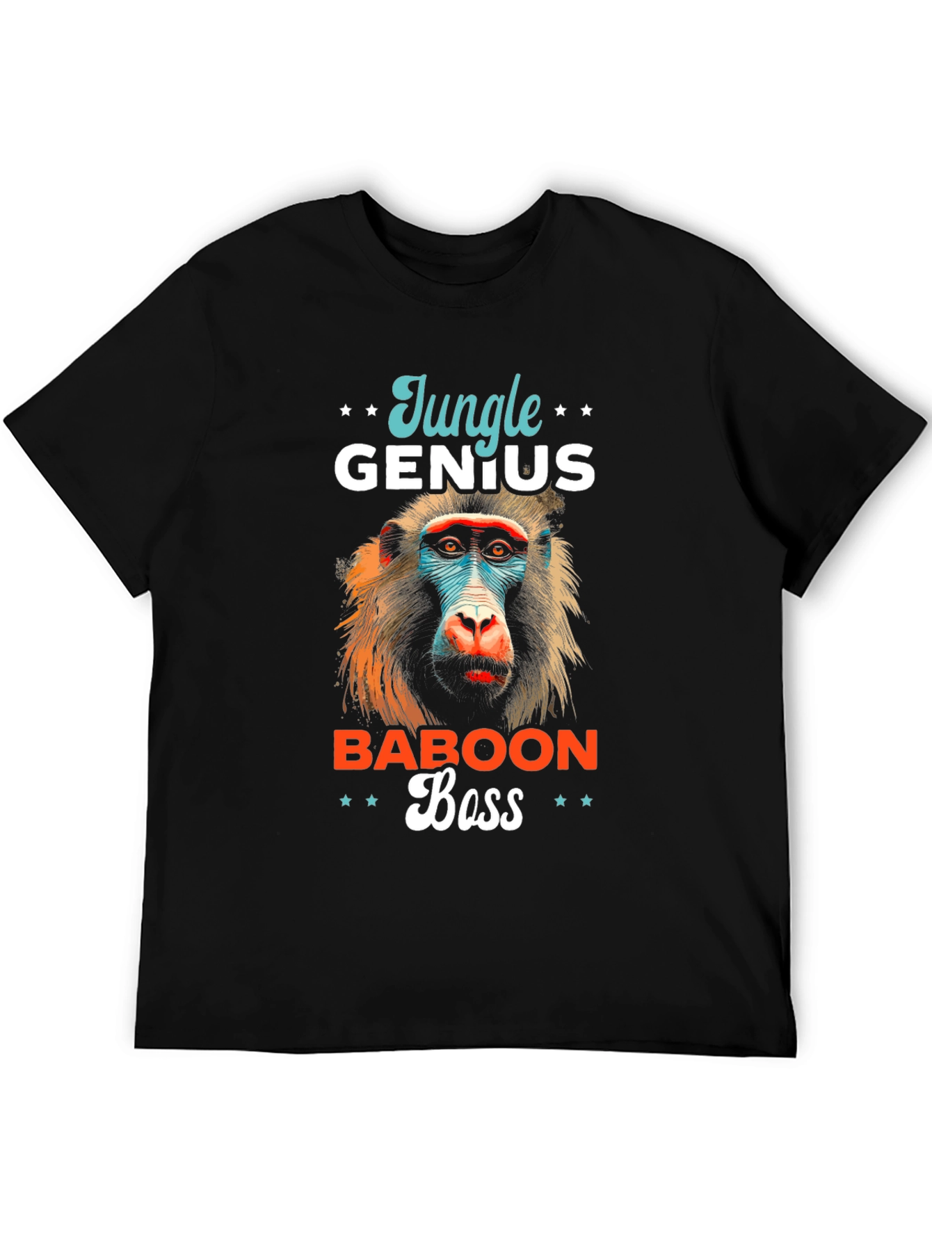 Jungle Genius Baboon Boss Graphic T-Shirt
